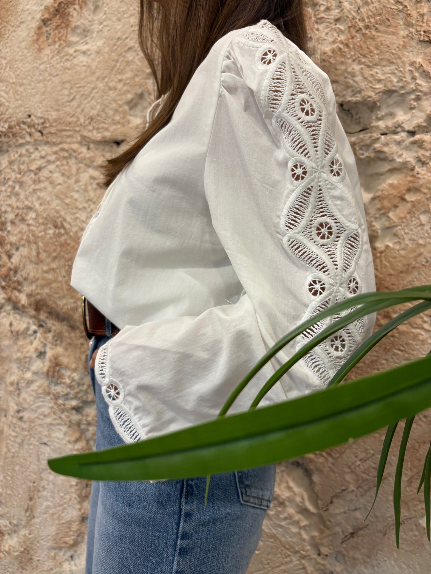 CAMISA MANGA CALADA BLANCO