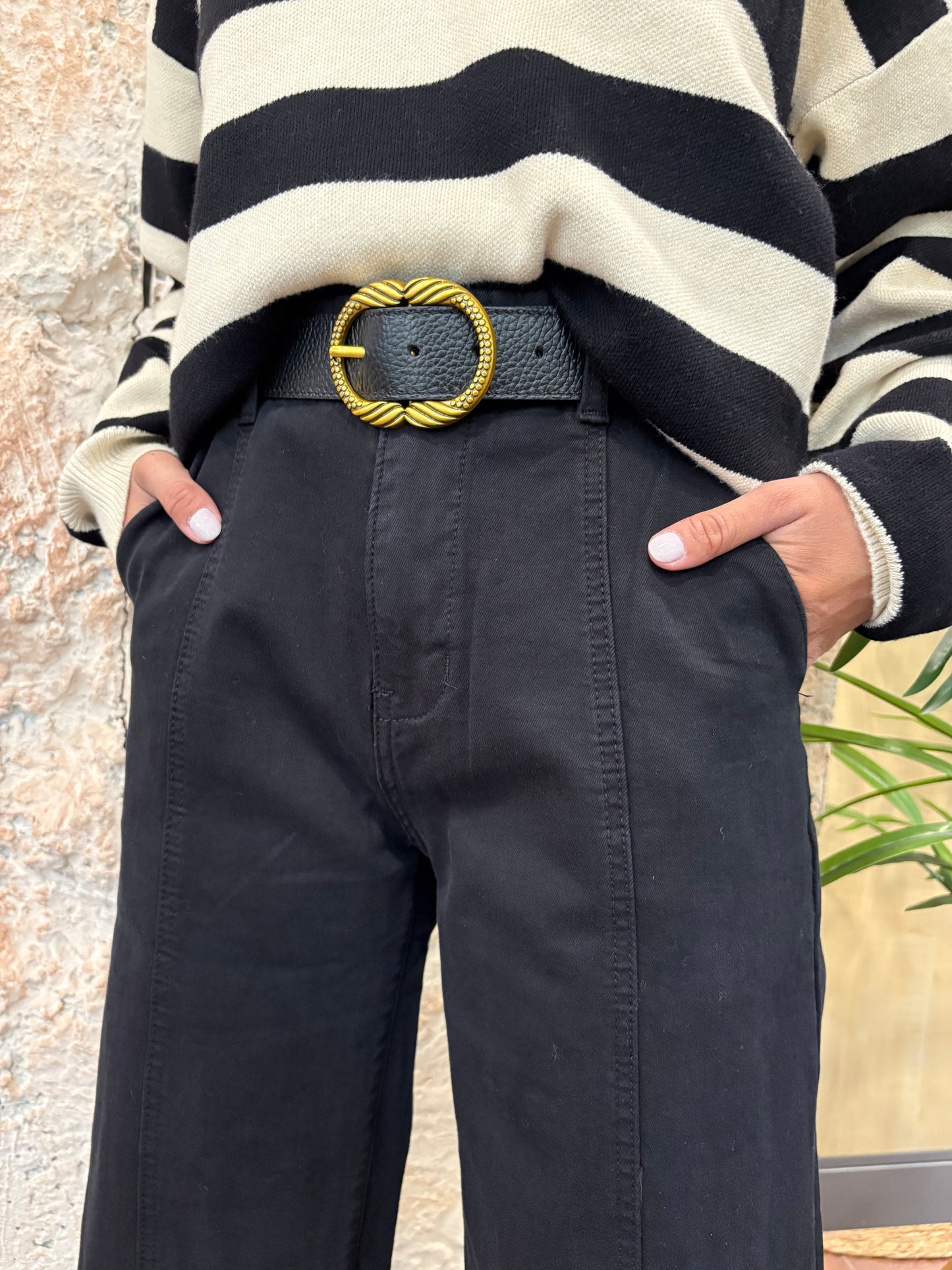 JEANS STRAIGHT LEG NEGRO