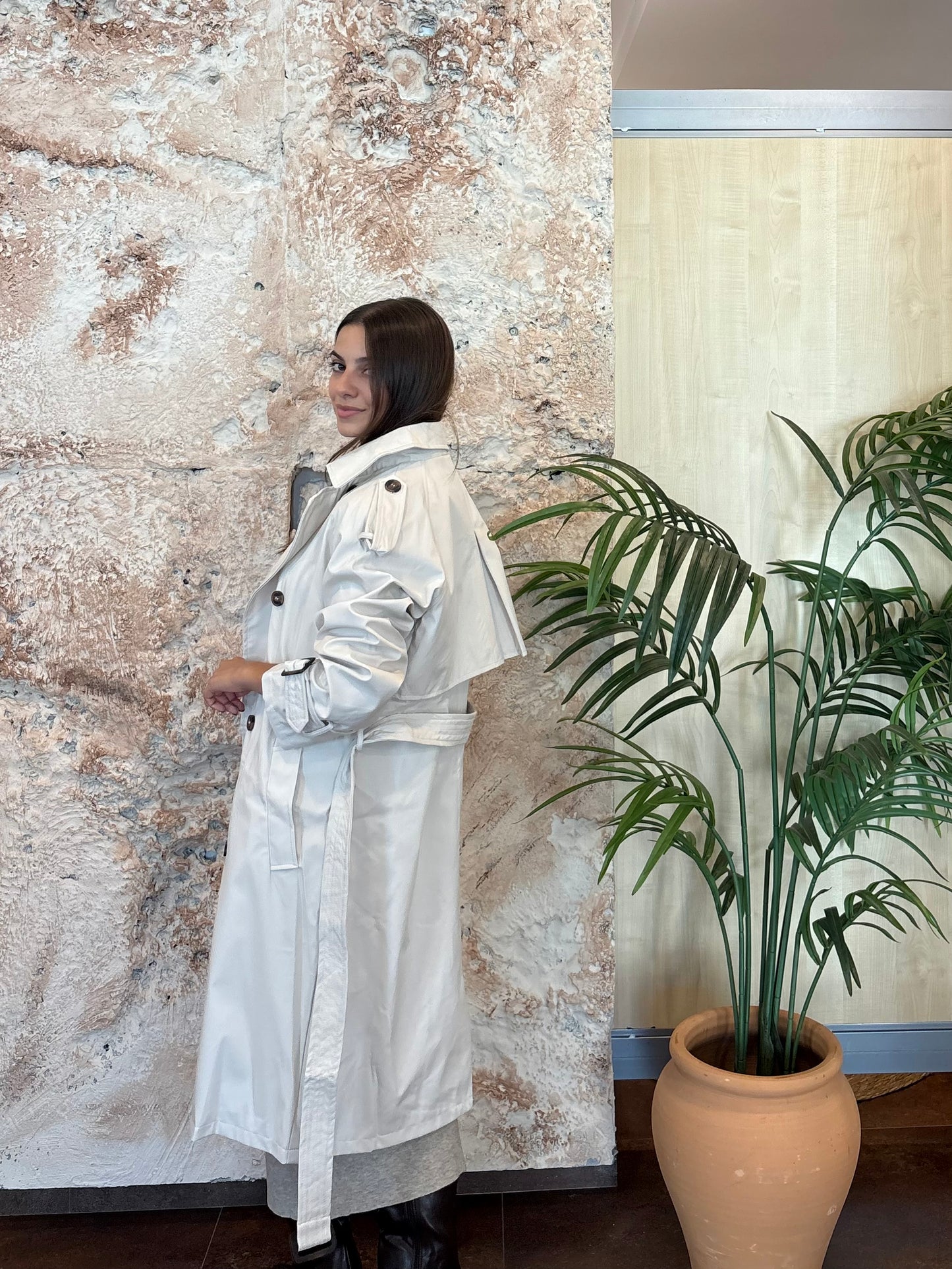 GABARDINA TRENCH BEIGE