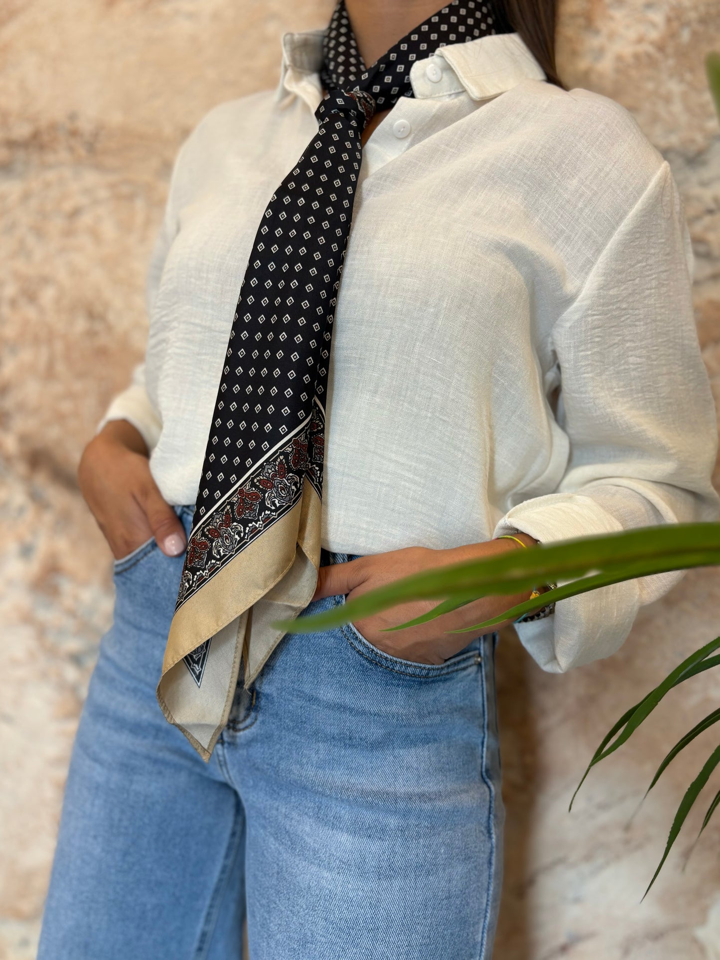 PAÑUELO ESTAMPADO AZUL