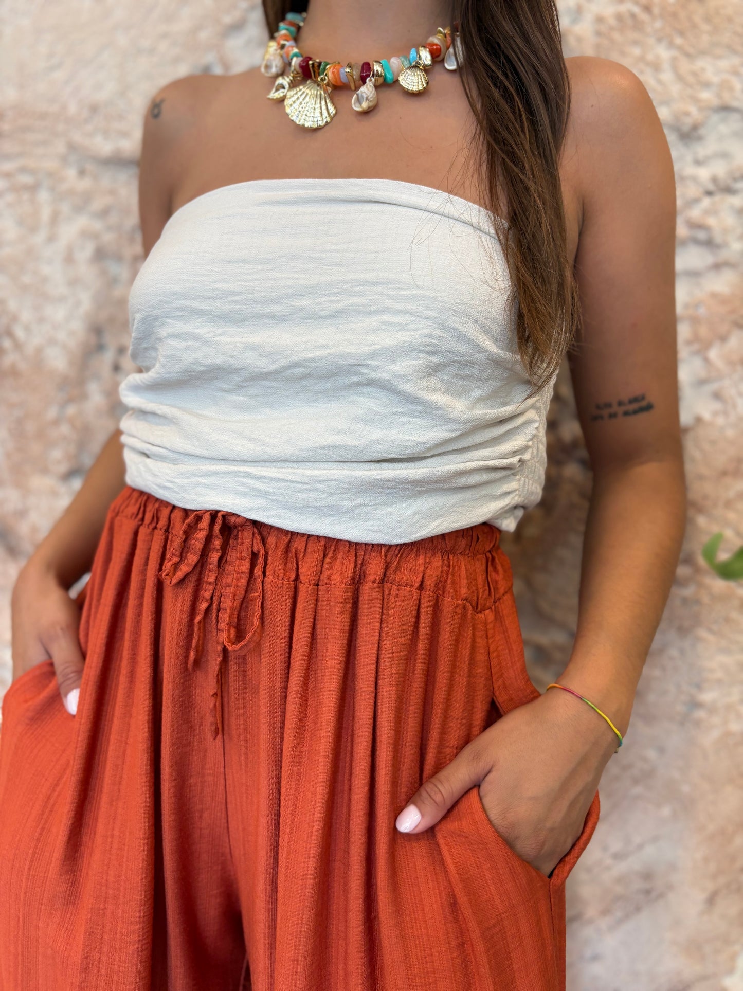 PANTALÓN BOMBACHO TEJA