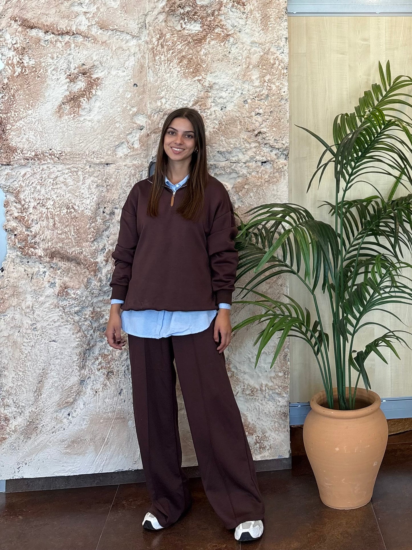 CONJUNTO CHANDAL POLO MARRÓN