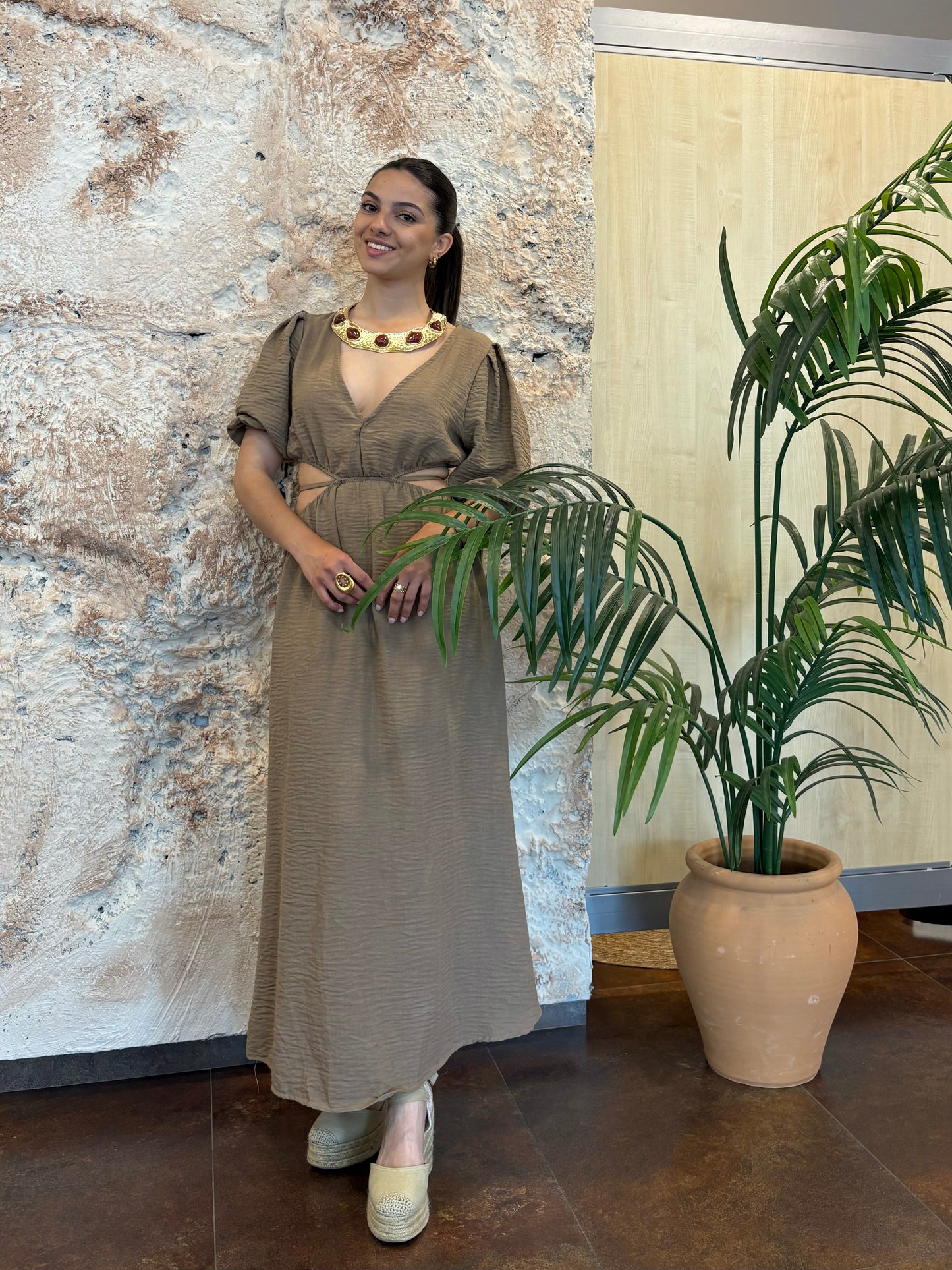 VESTIDO ESTRUCTURA CAMEL