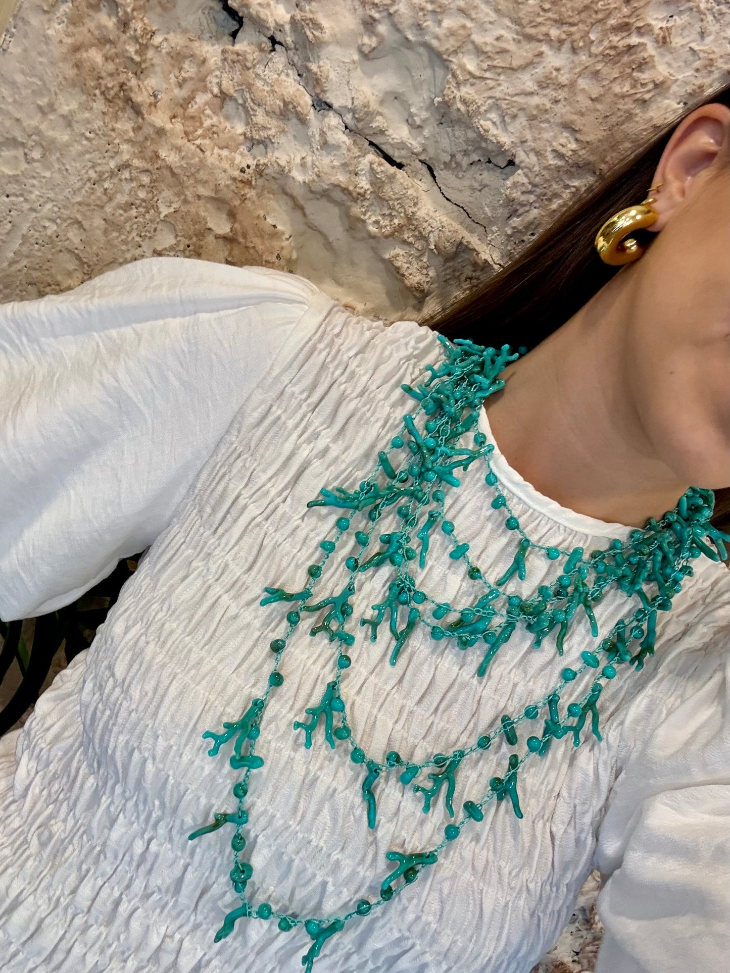 COLLAR CORALES TURQUESA