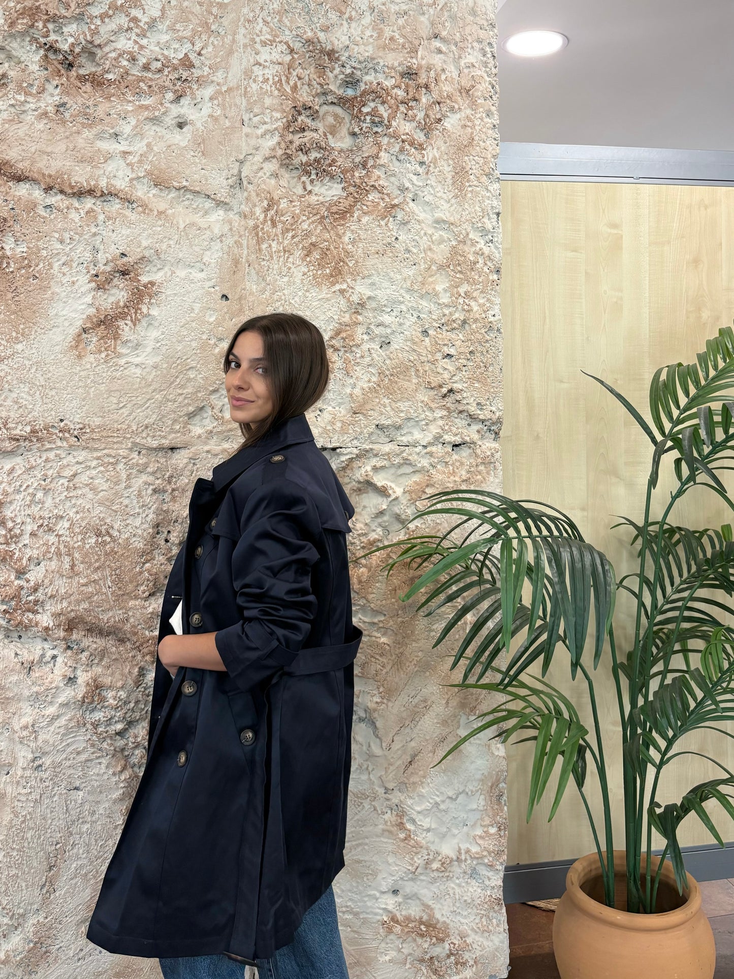 GABARDINA MIDI AZUL