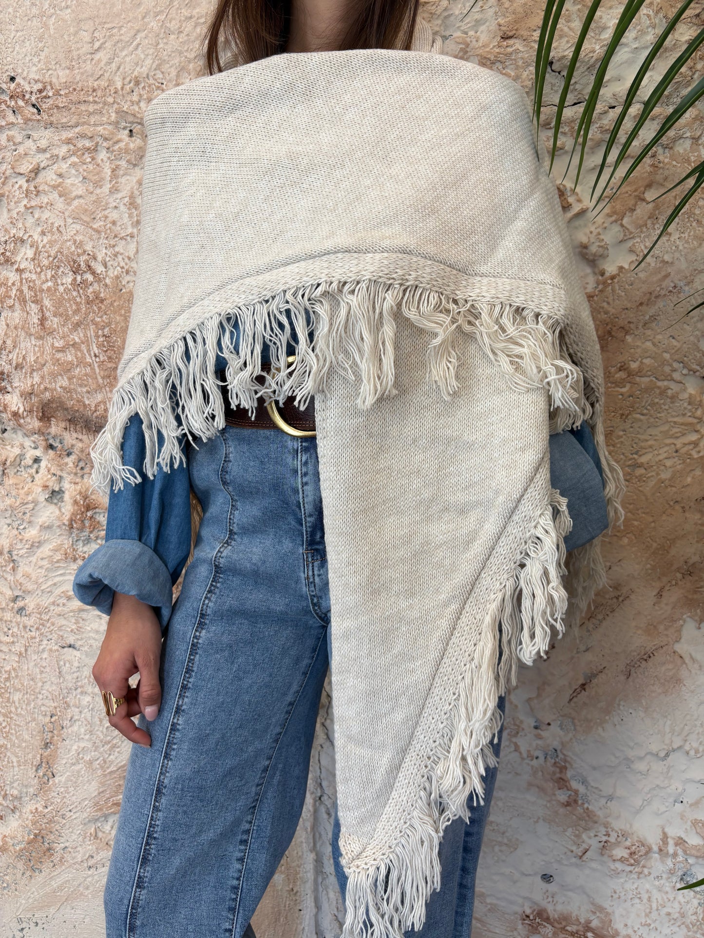 CAPA DE PUNTO FLECOS BEIGE