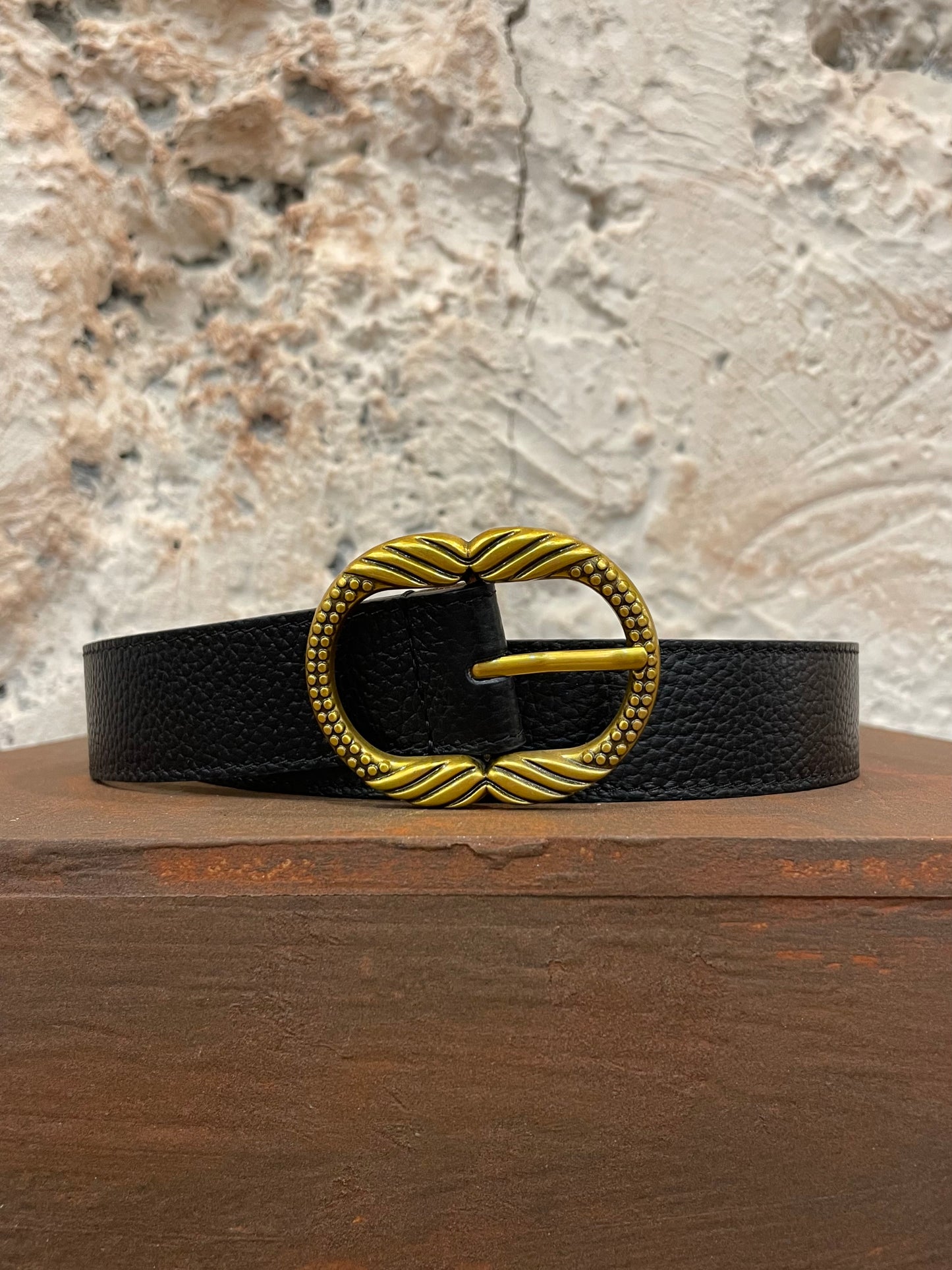 CINTURÓN PIEL NEGRO