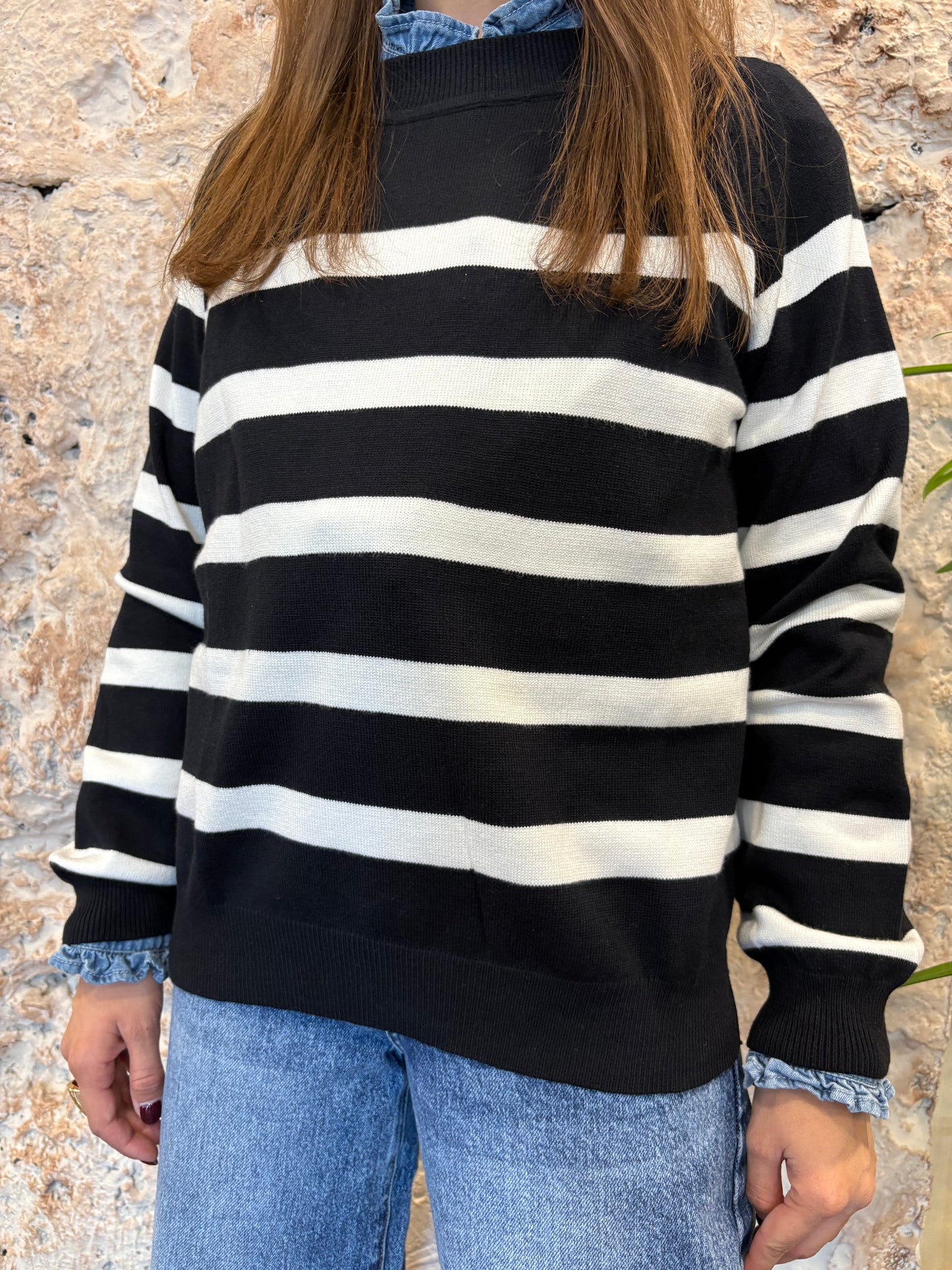 JERSEY RAYAS NEGRO-BLANCO