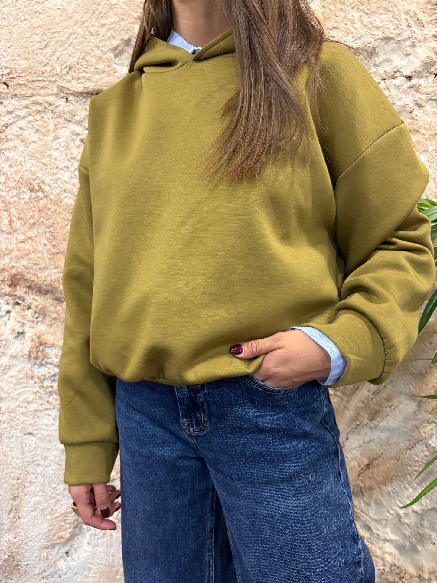 SUDADERA GORRO VERDE
