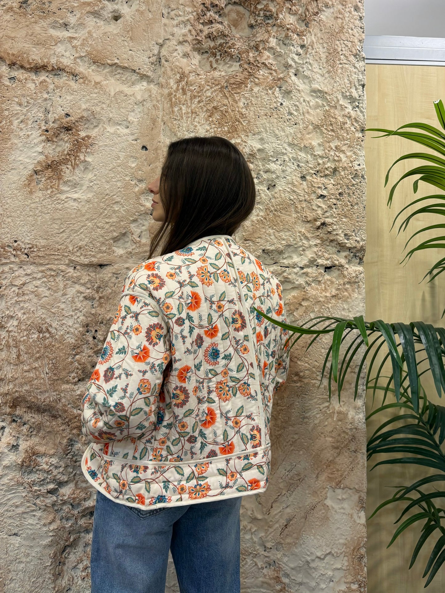 CHAQUETA ABOTONADA ESTAMPADO FLORAL