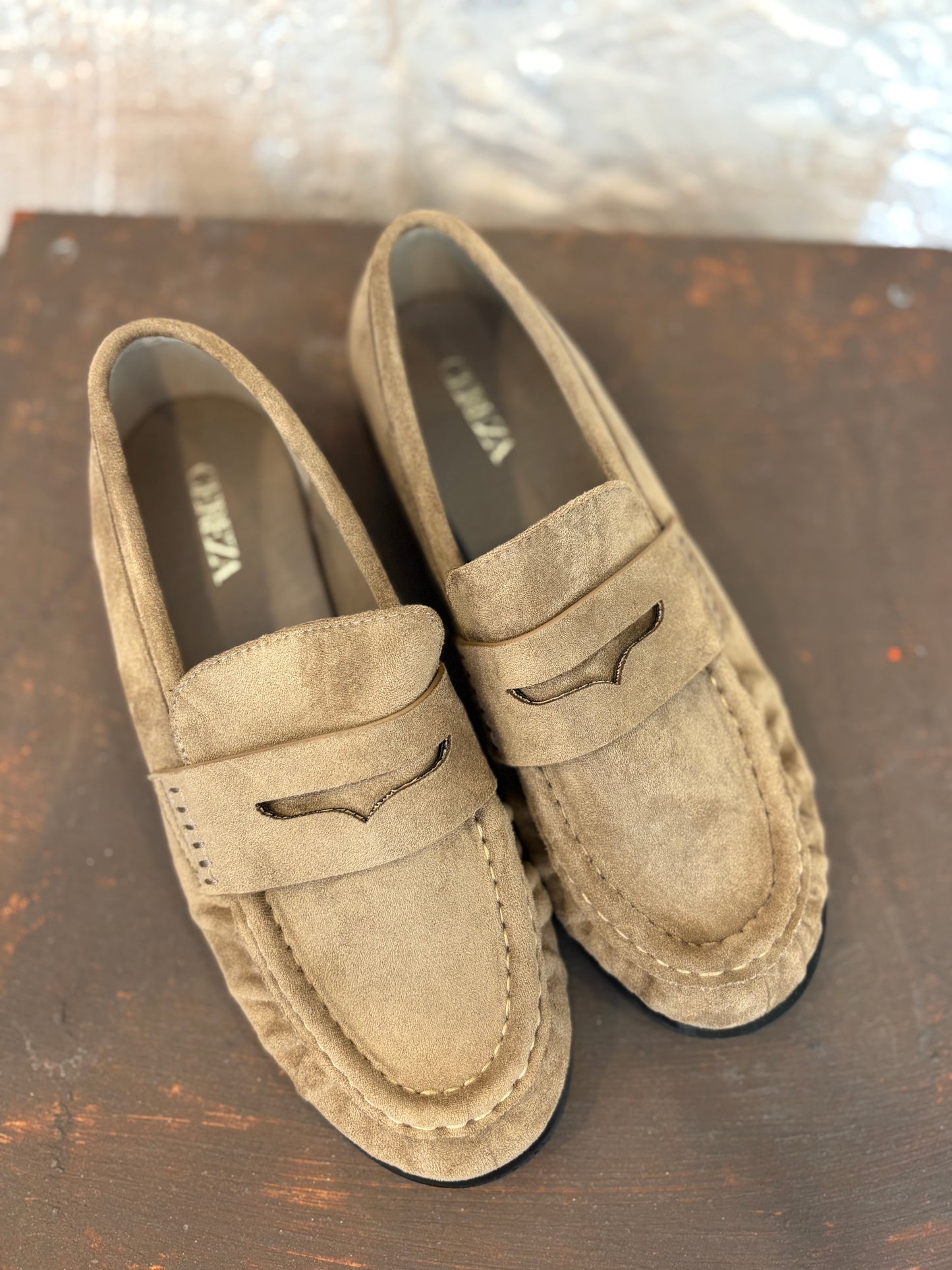 MOCASÍN FRUNCIDO TAUPE