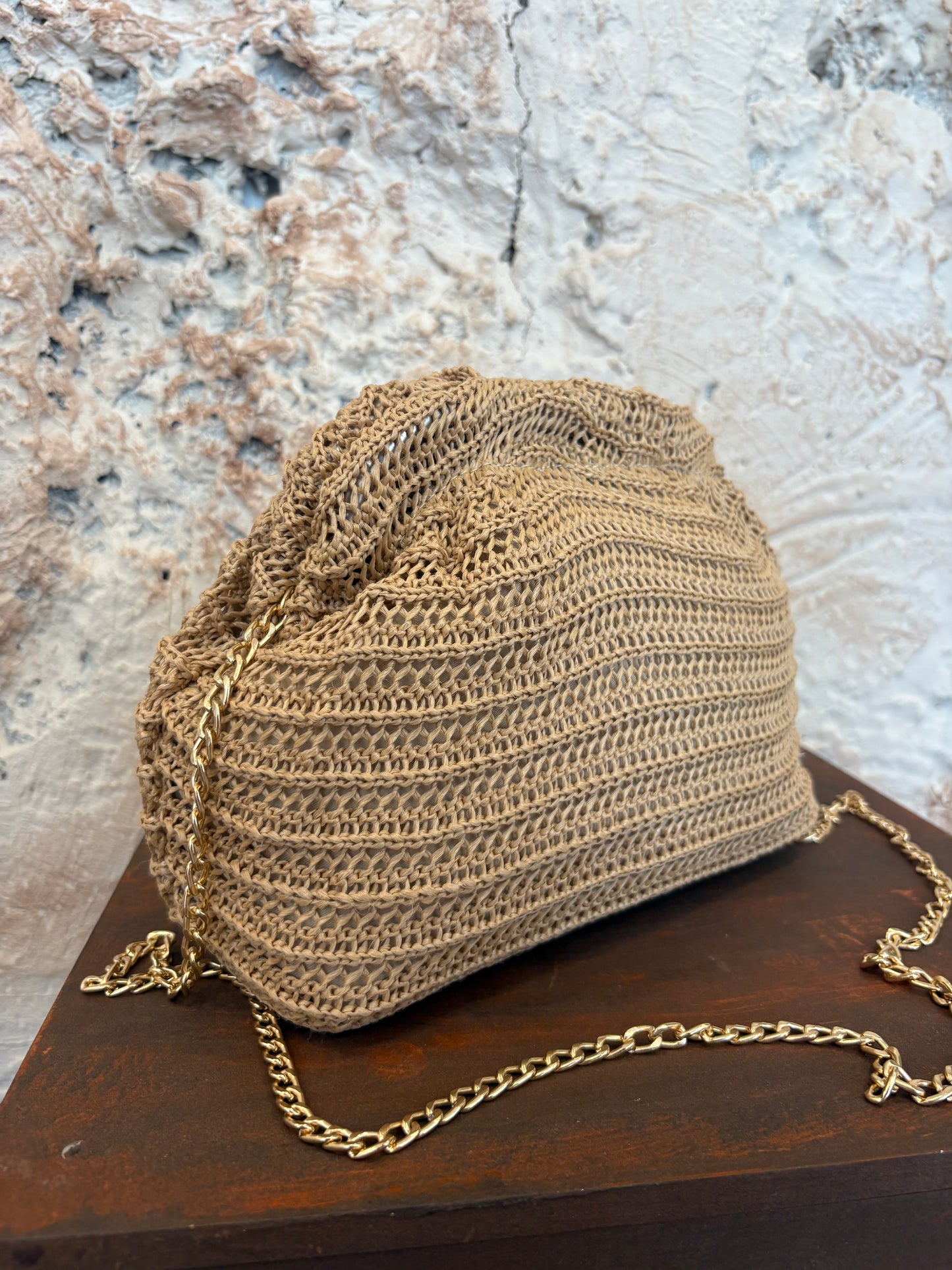 BOLSO DE MANO RAFIA