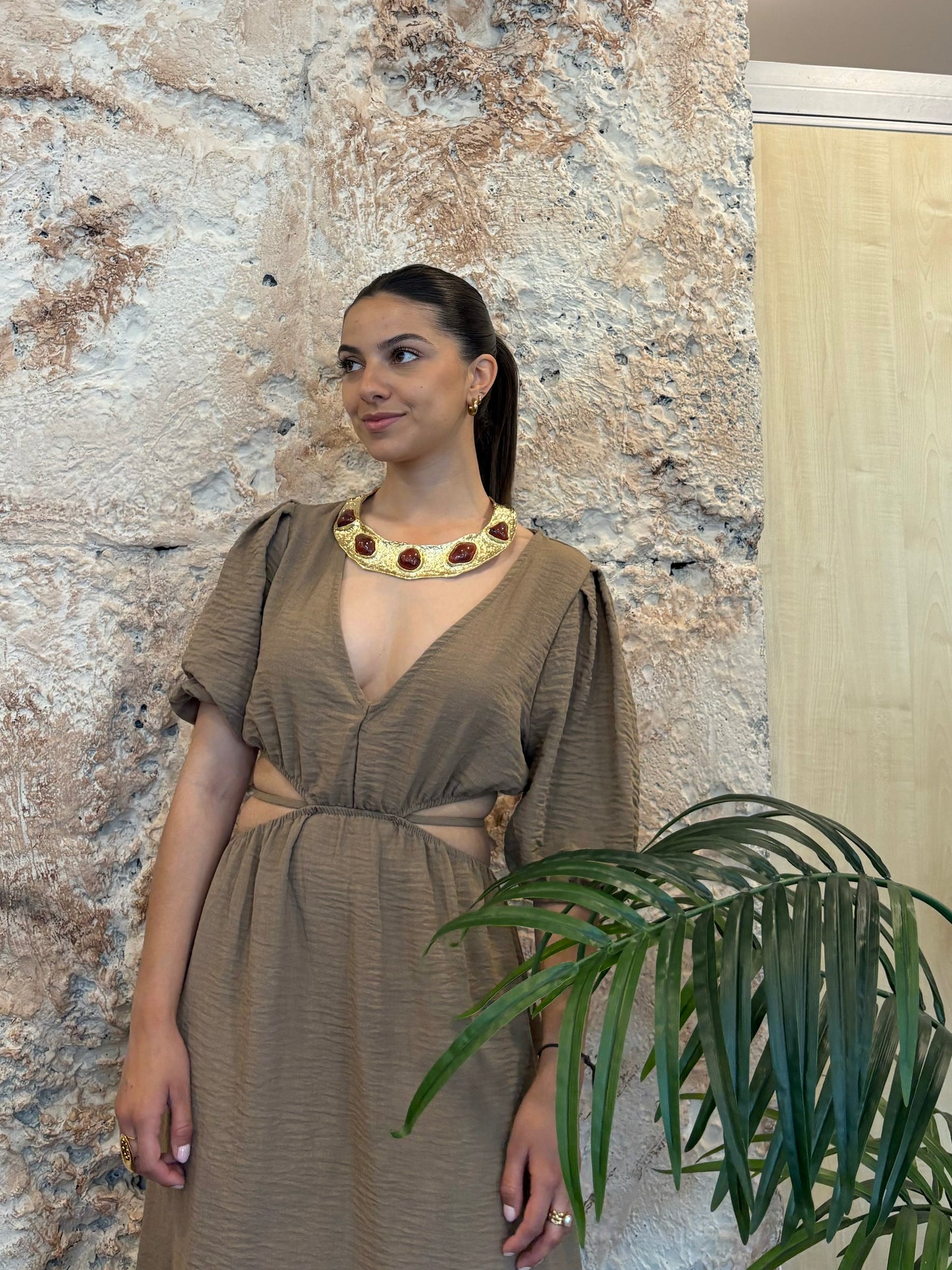 VESTIDO ESTRUCTURA CAMEL