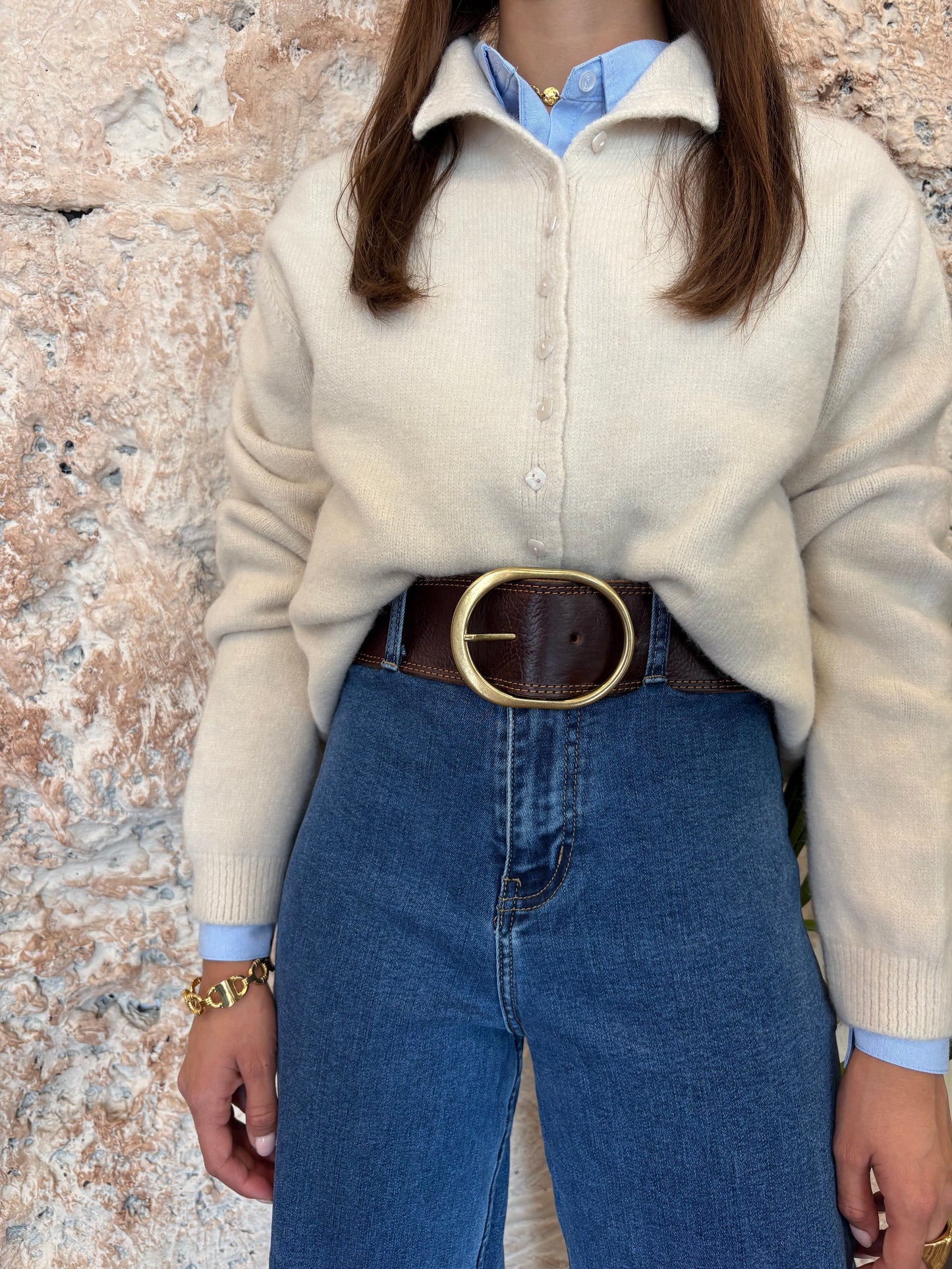 CÁRDIGAN PUNTO BEIGE