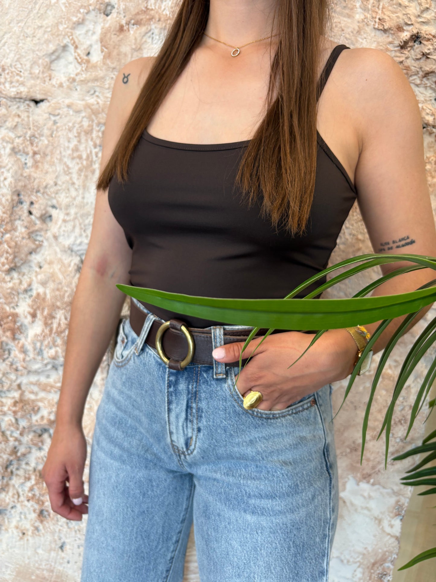BODY TIRANTES MARRÓN