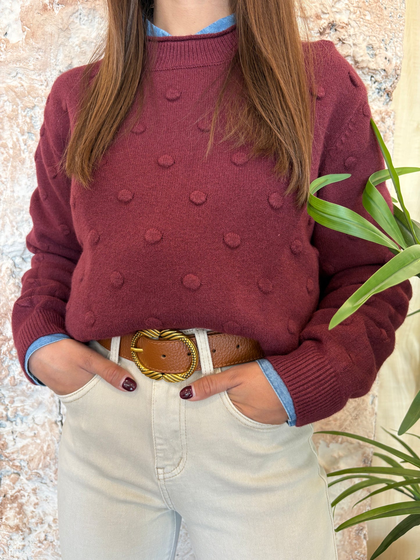 JERSEY TOPOS BURDEOS