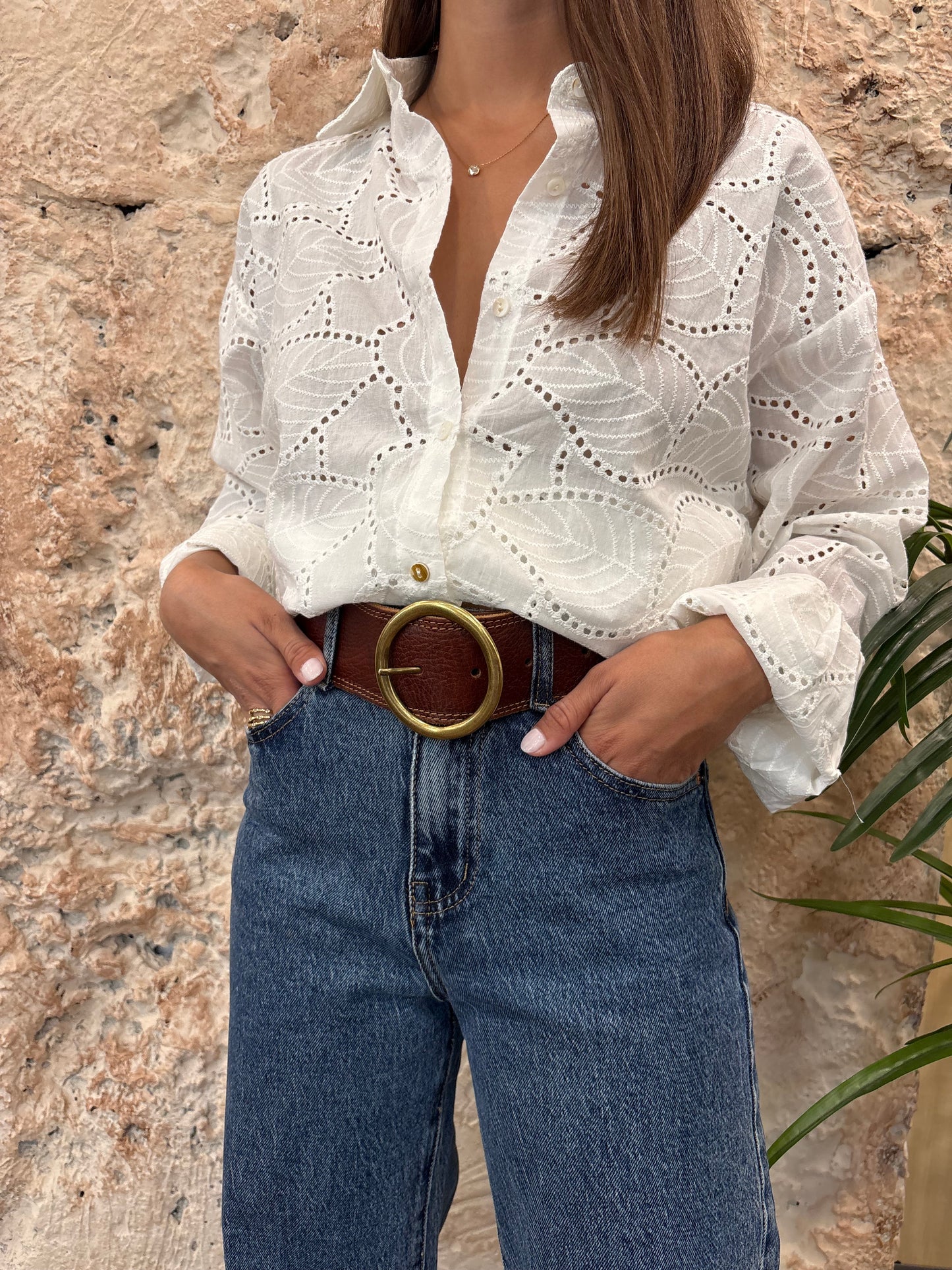 CAMISA BLANCA CALADA