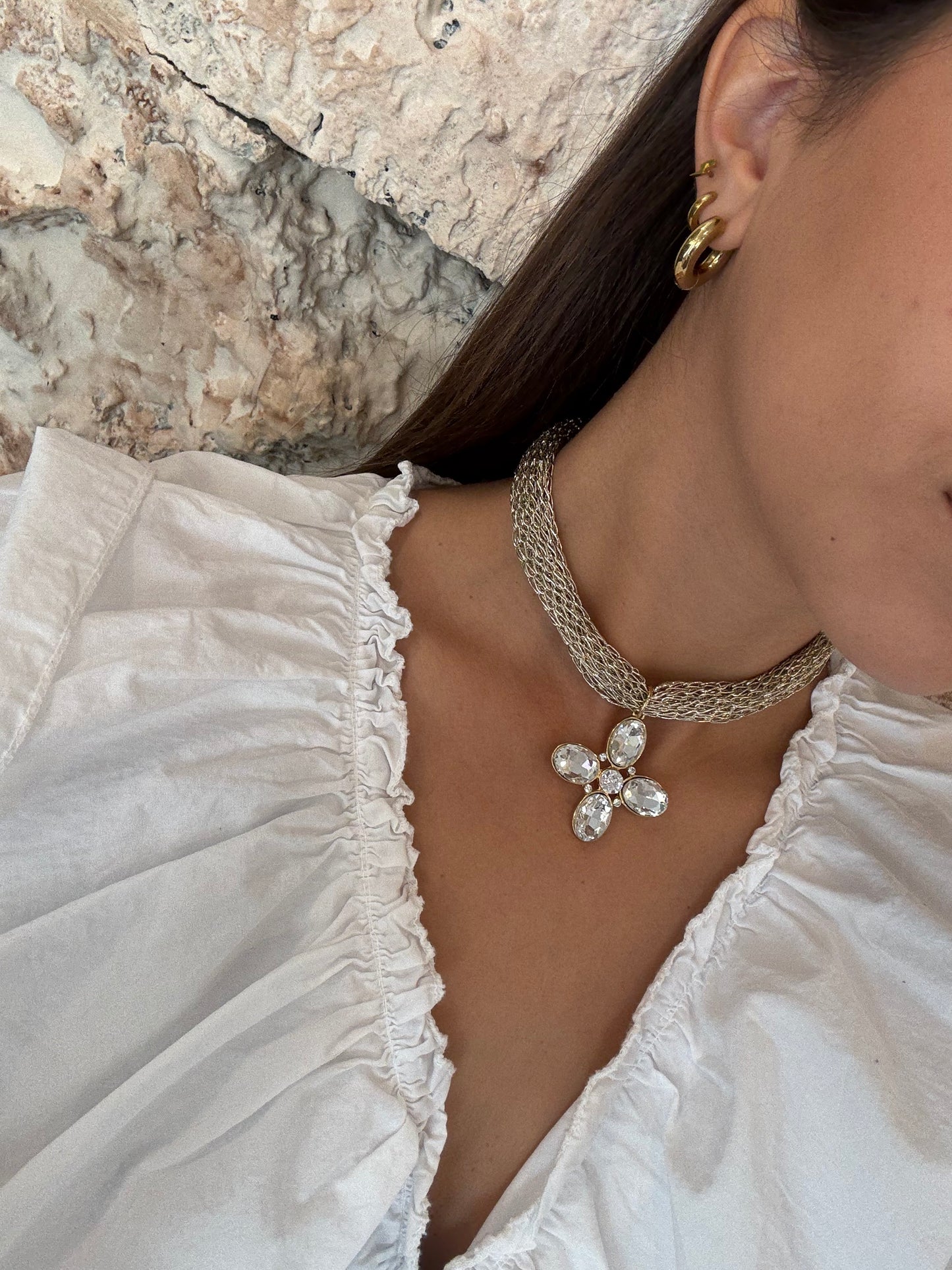 CHOCKER FLOR DIAMANTES