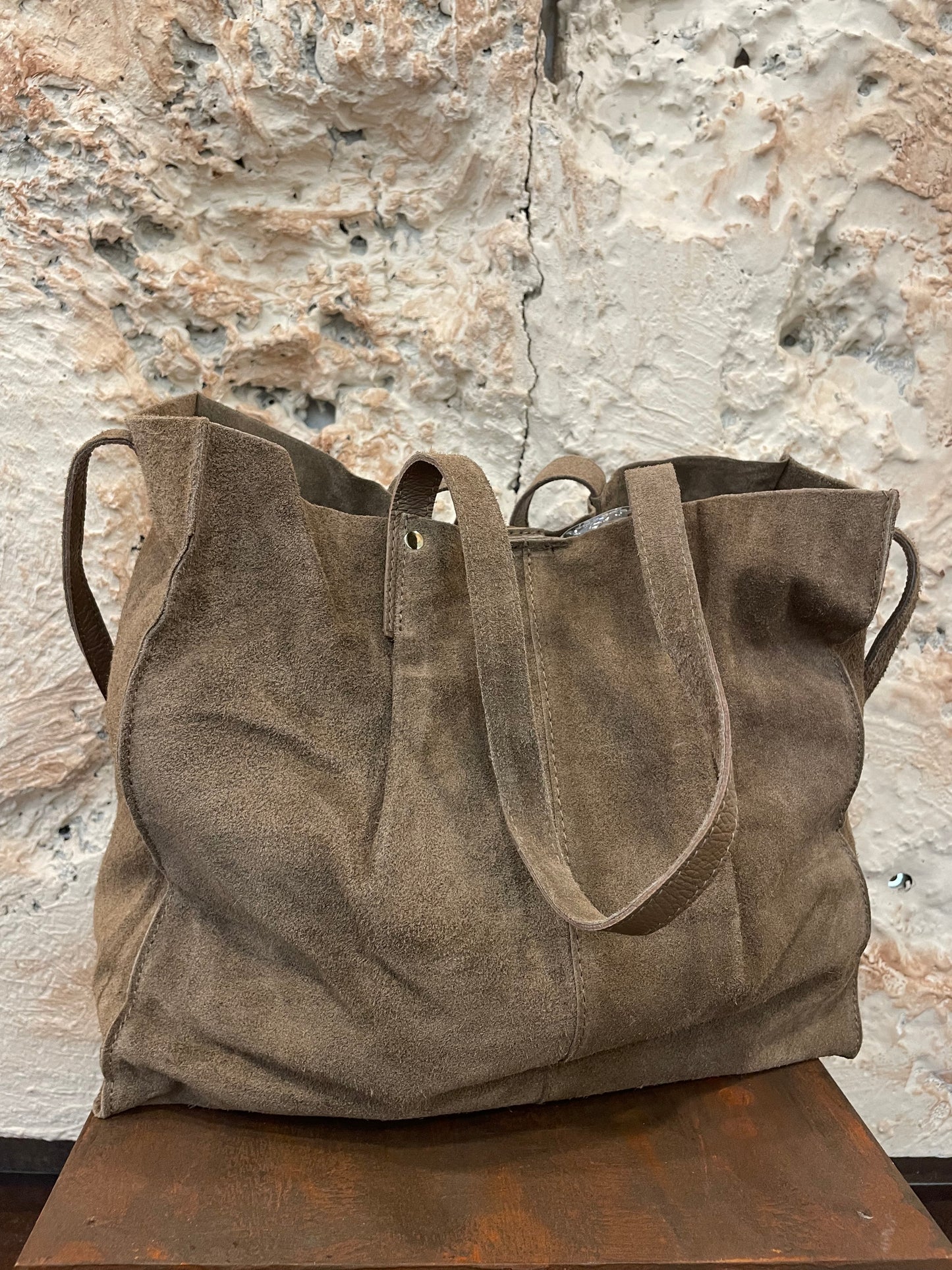 BOLSO PIEL MAXI TAUPE