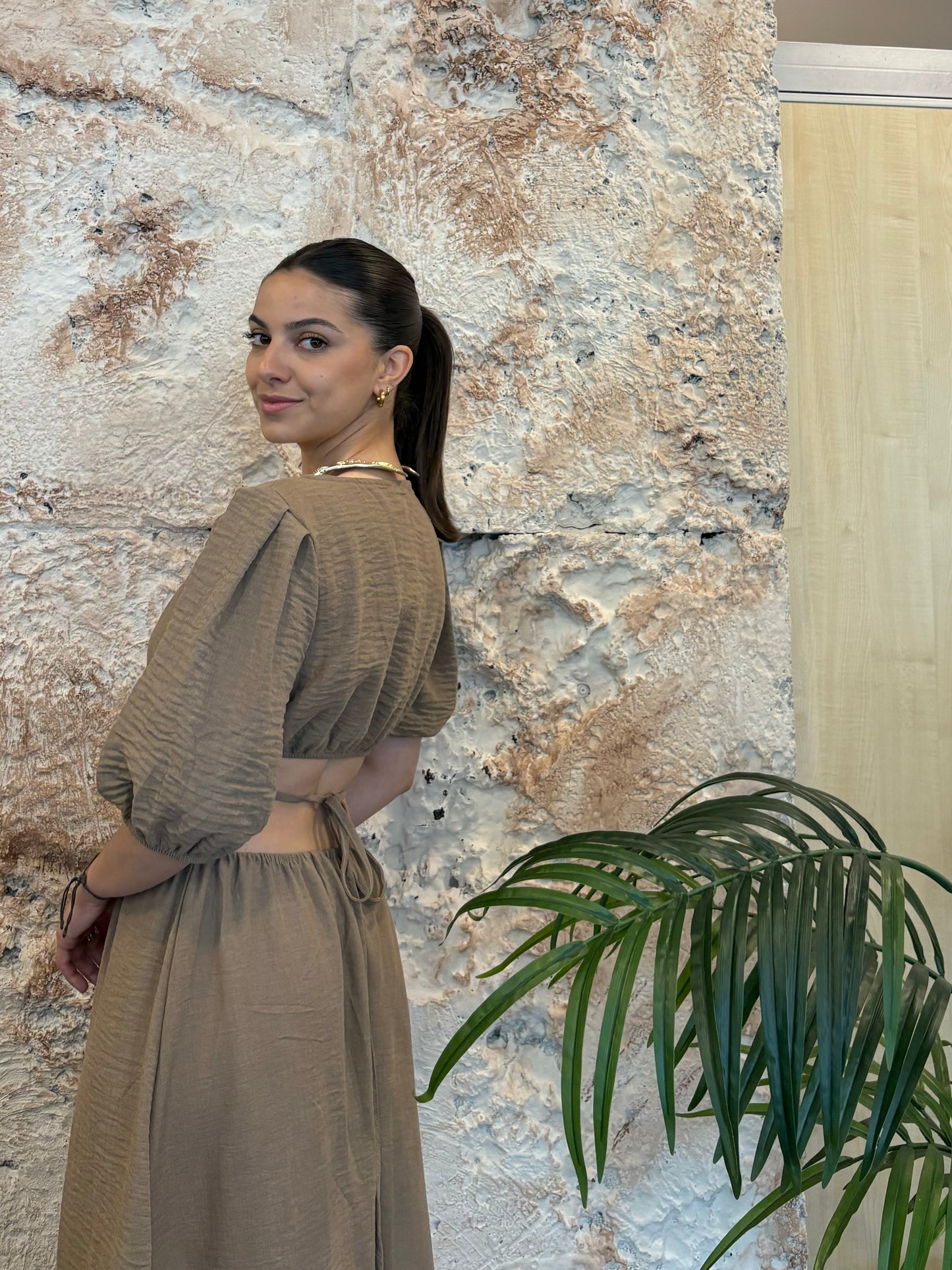 VESTIDO ESTRUCTURA CAMEL