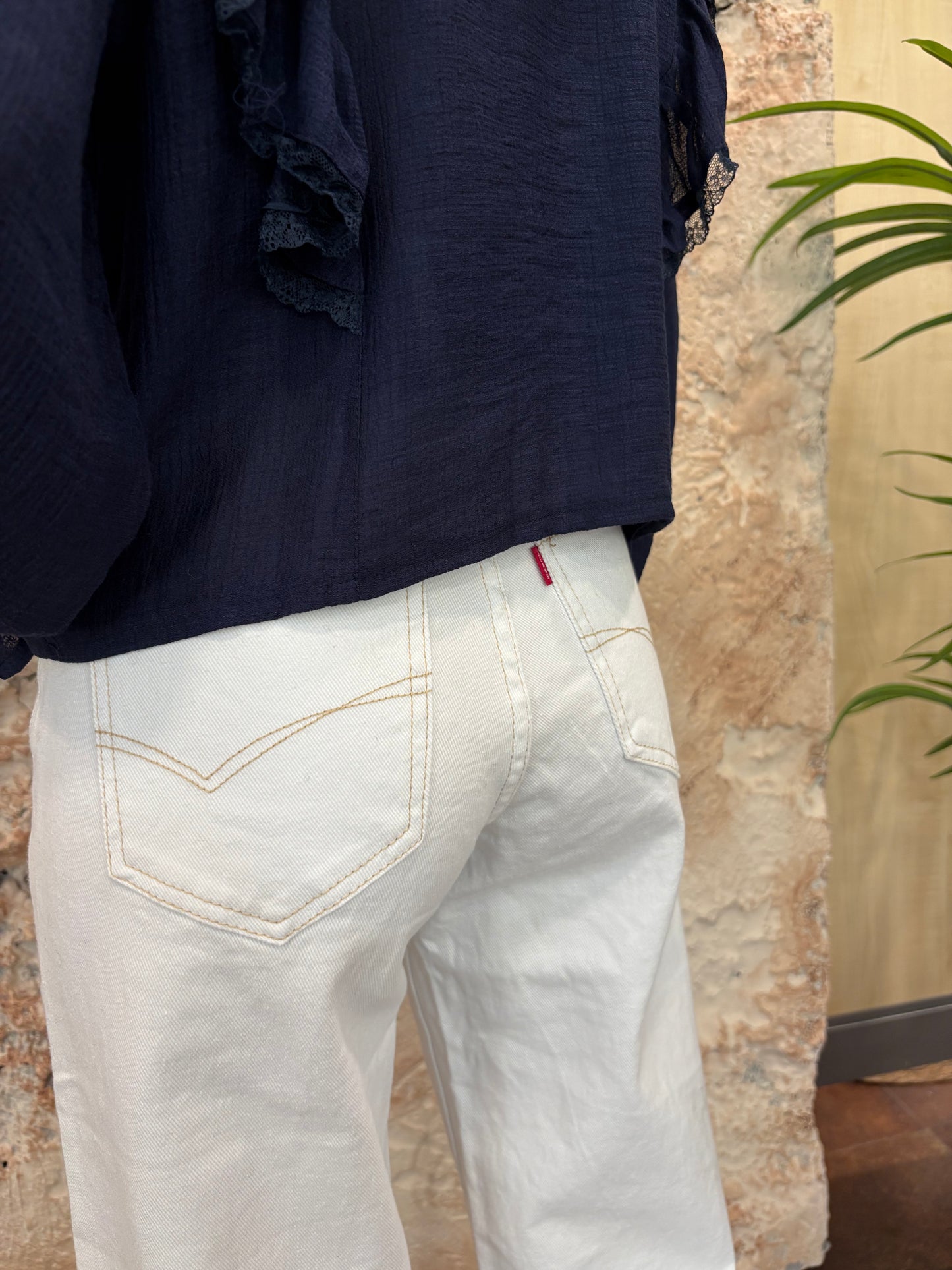 JEANS STRAIGHT LEG BLANCO
