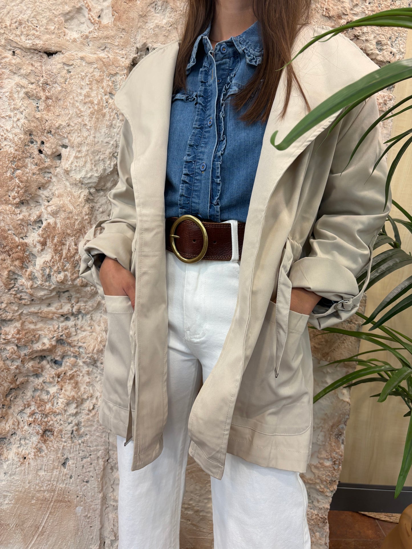 PARKA LIGERA BEIGE