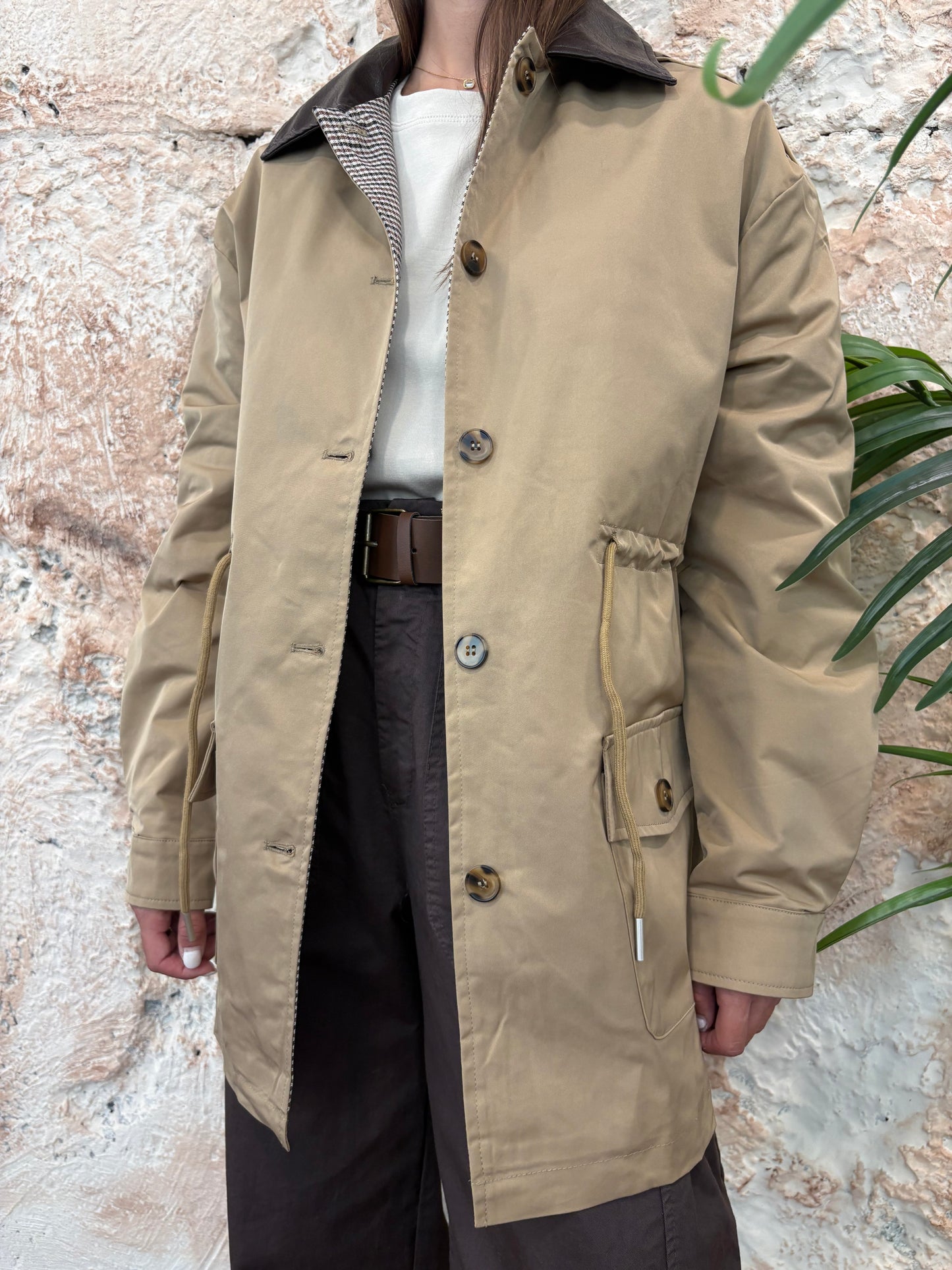 PARKA CUELLO PIEL CAMEL