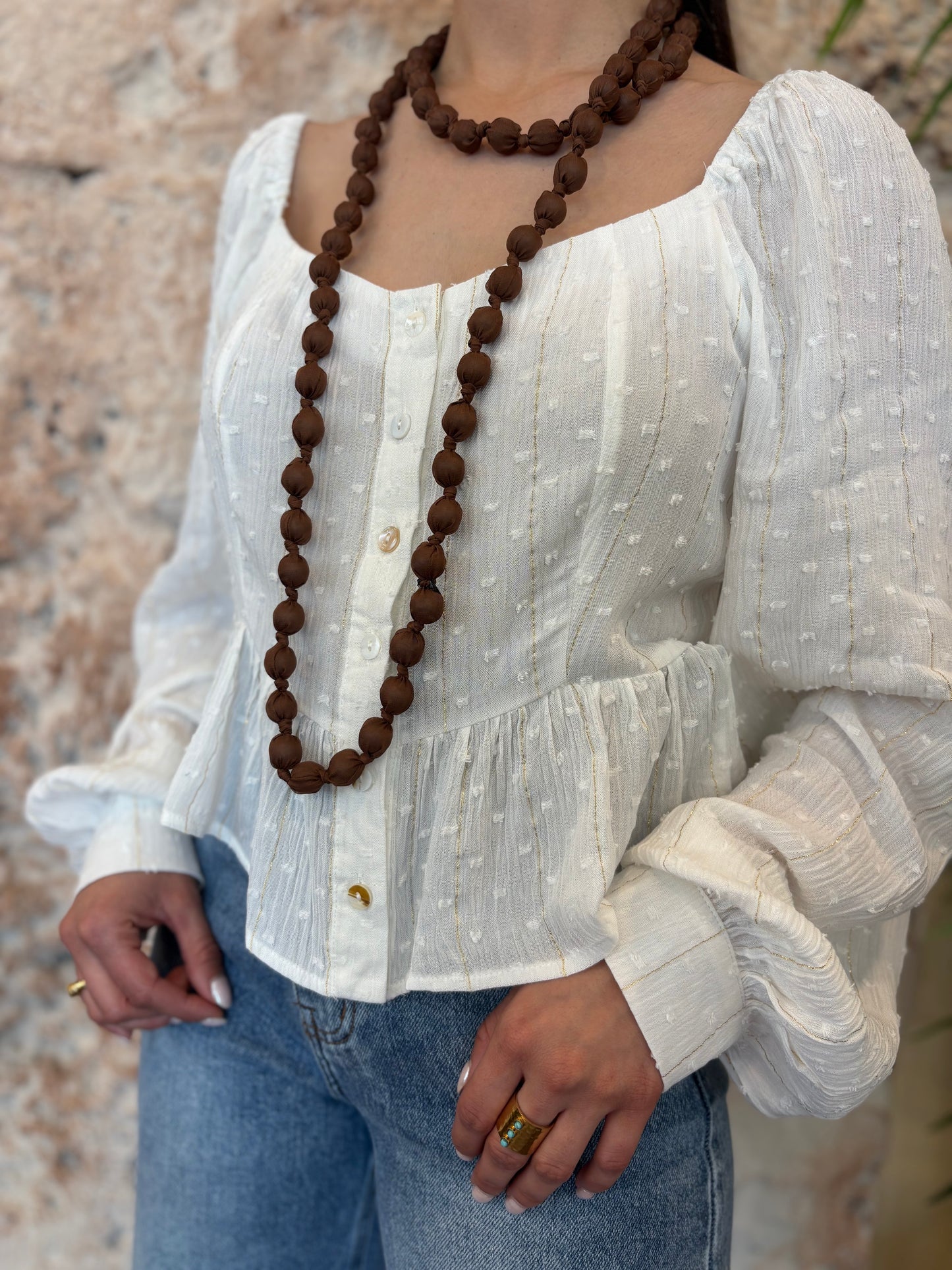 BLUSA CUELLO BARCO GLITTER