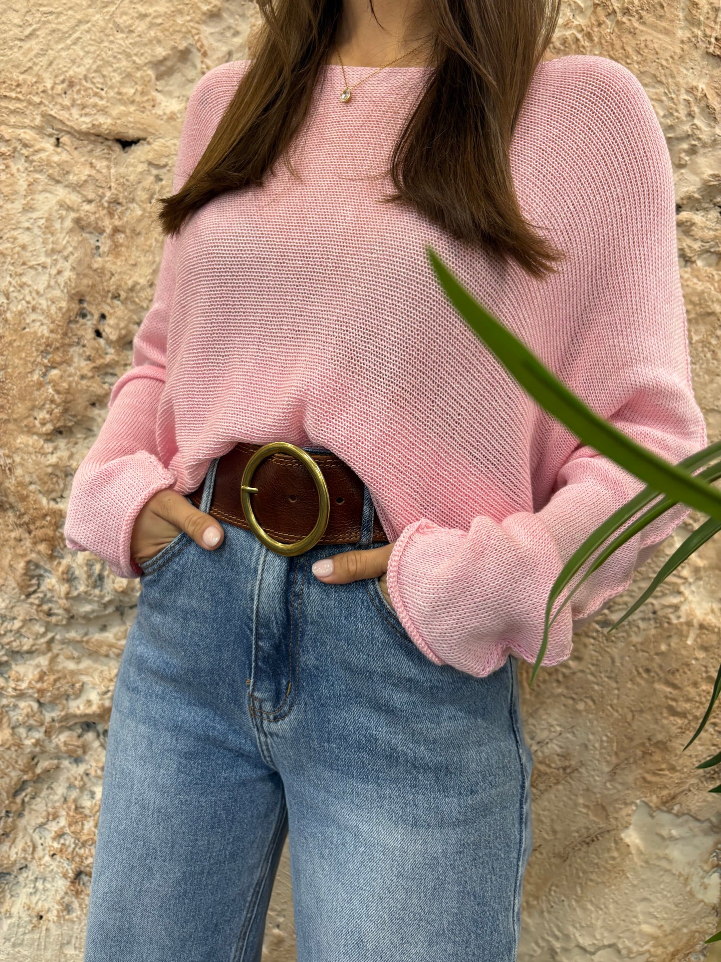 JERSEY HILO OVERSIZE ROSA