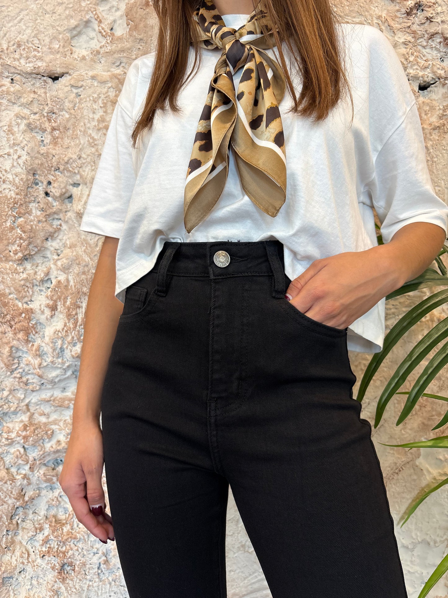 JEANS FLARED NEGRO