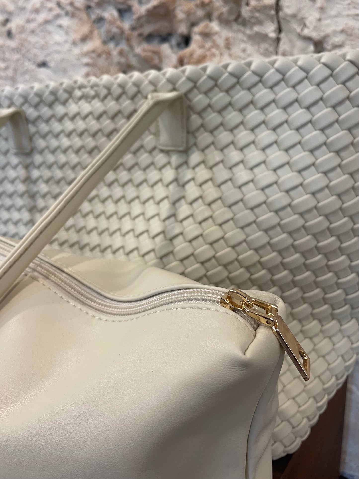 SHOPPER TRENZADO BEIGE