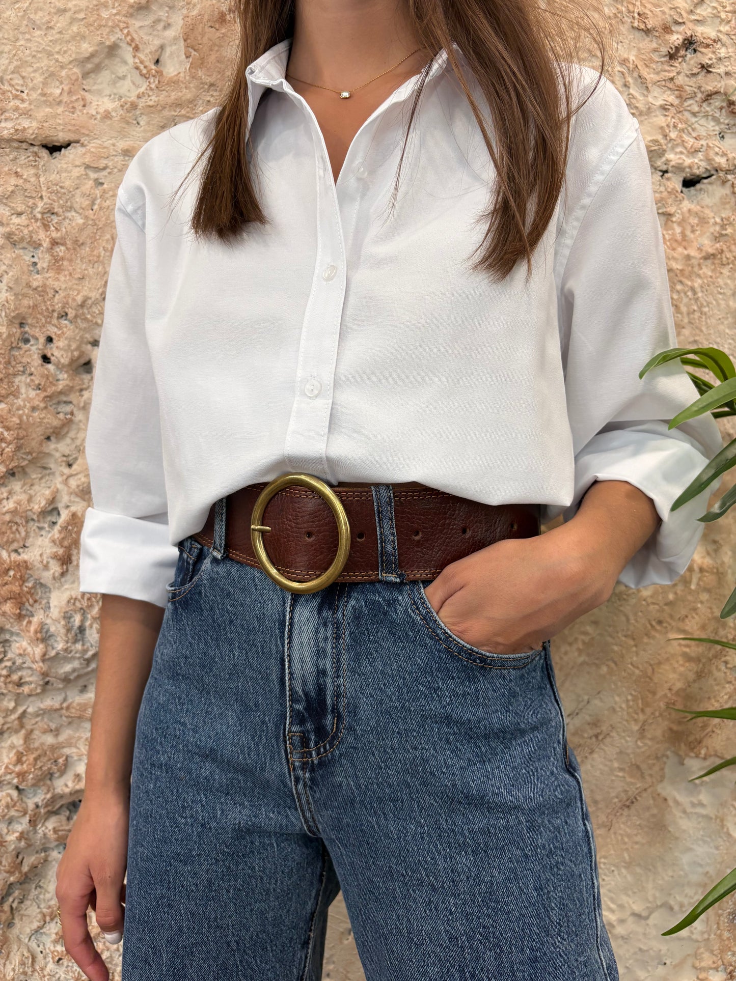 CAMISA OVERSIZE OXFORD BLANCA