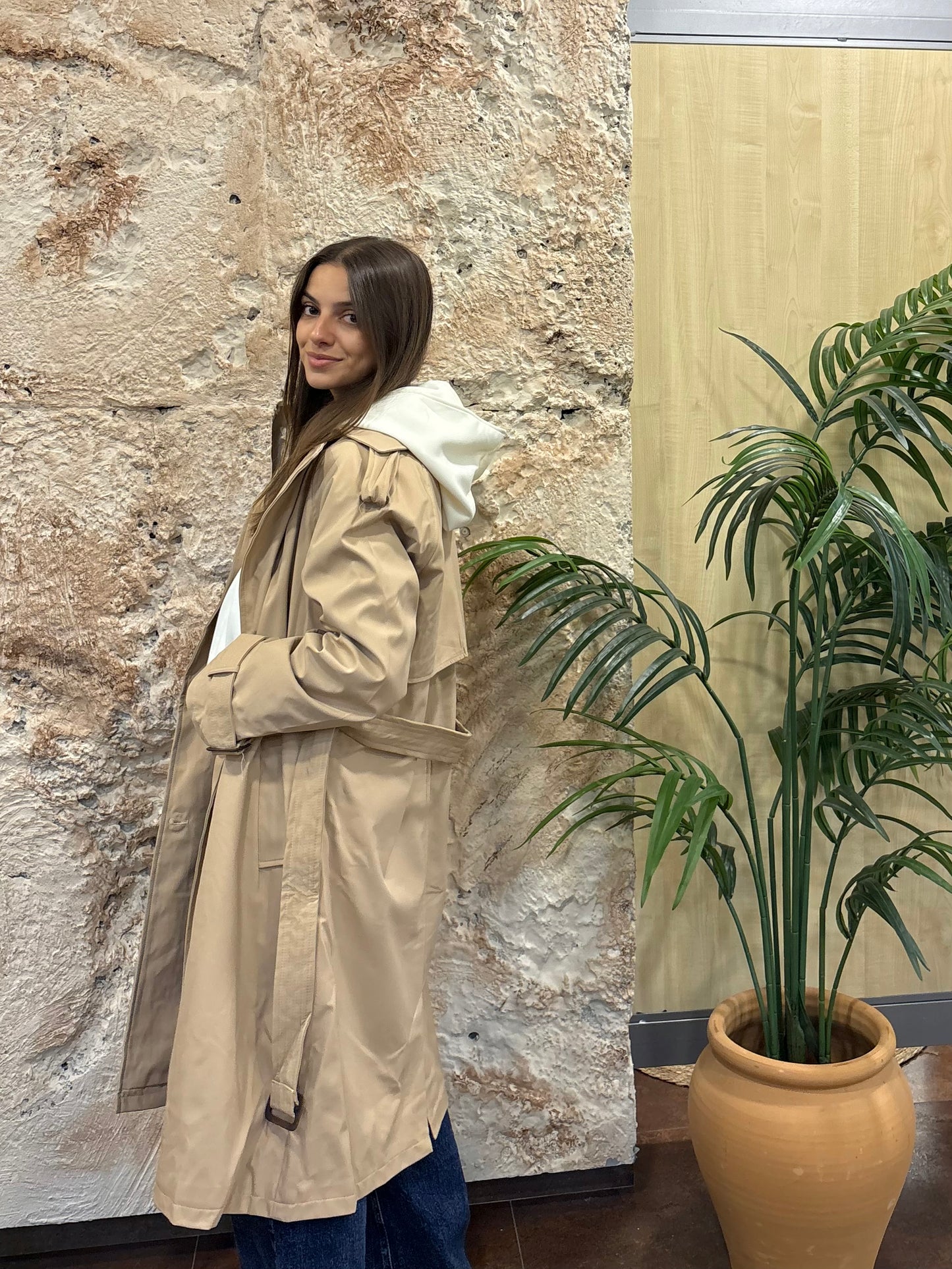 GABARDINA TRENCH CAMEL