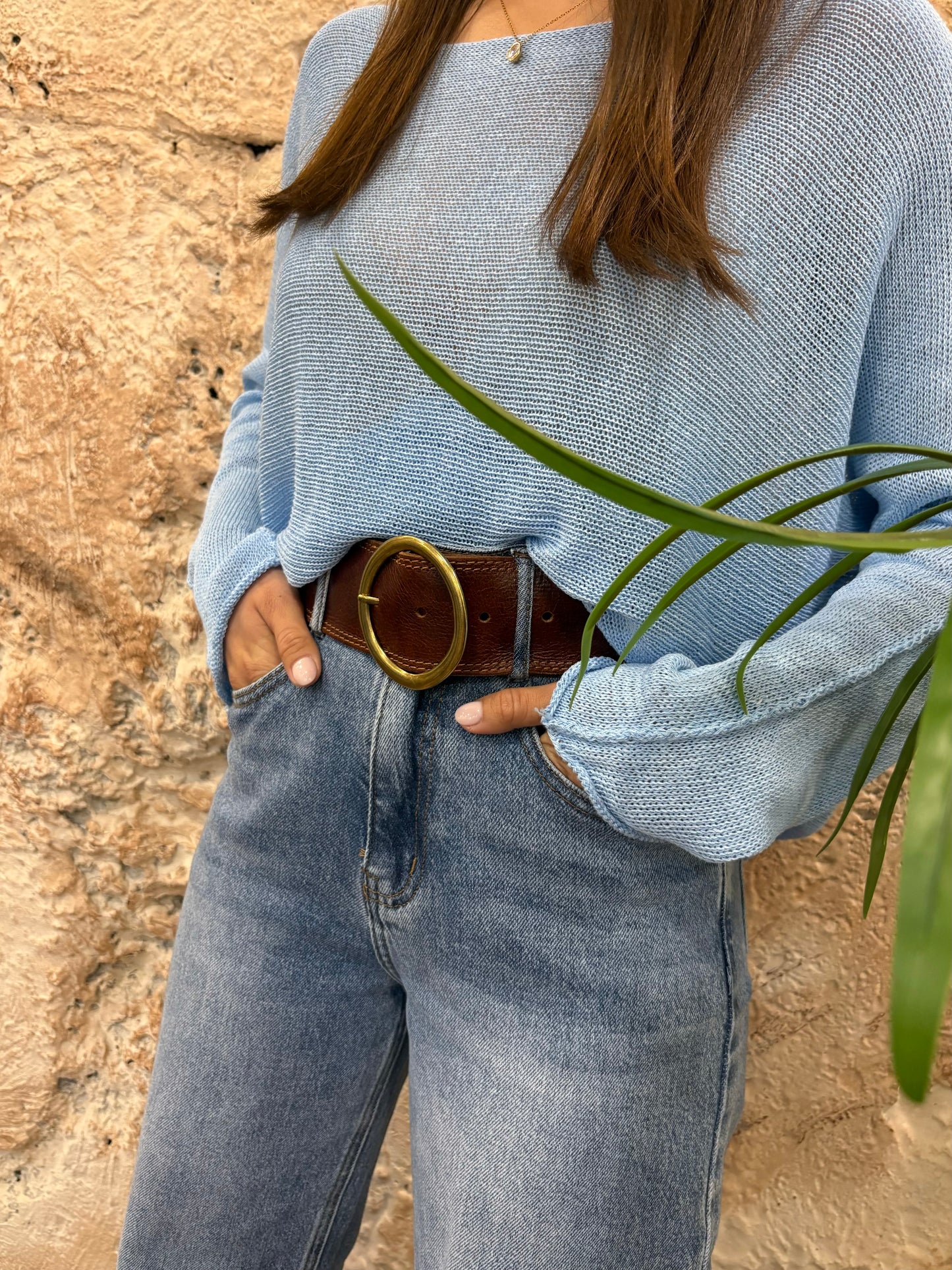 JERSEY HILO OVERSIZE CELESTE