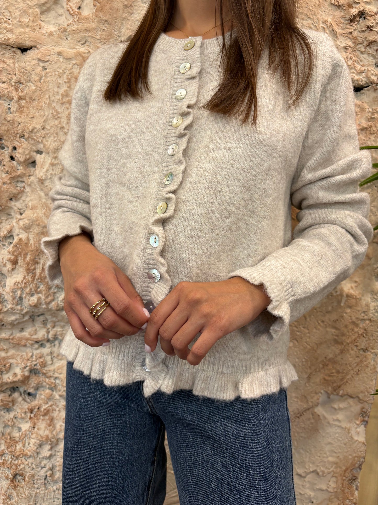 CÁRDIGAN RIZOS BEIGE