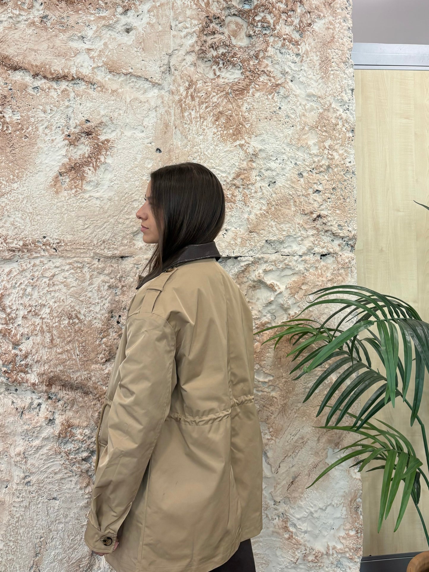 PARKA CUELLO PIEL CAMEL