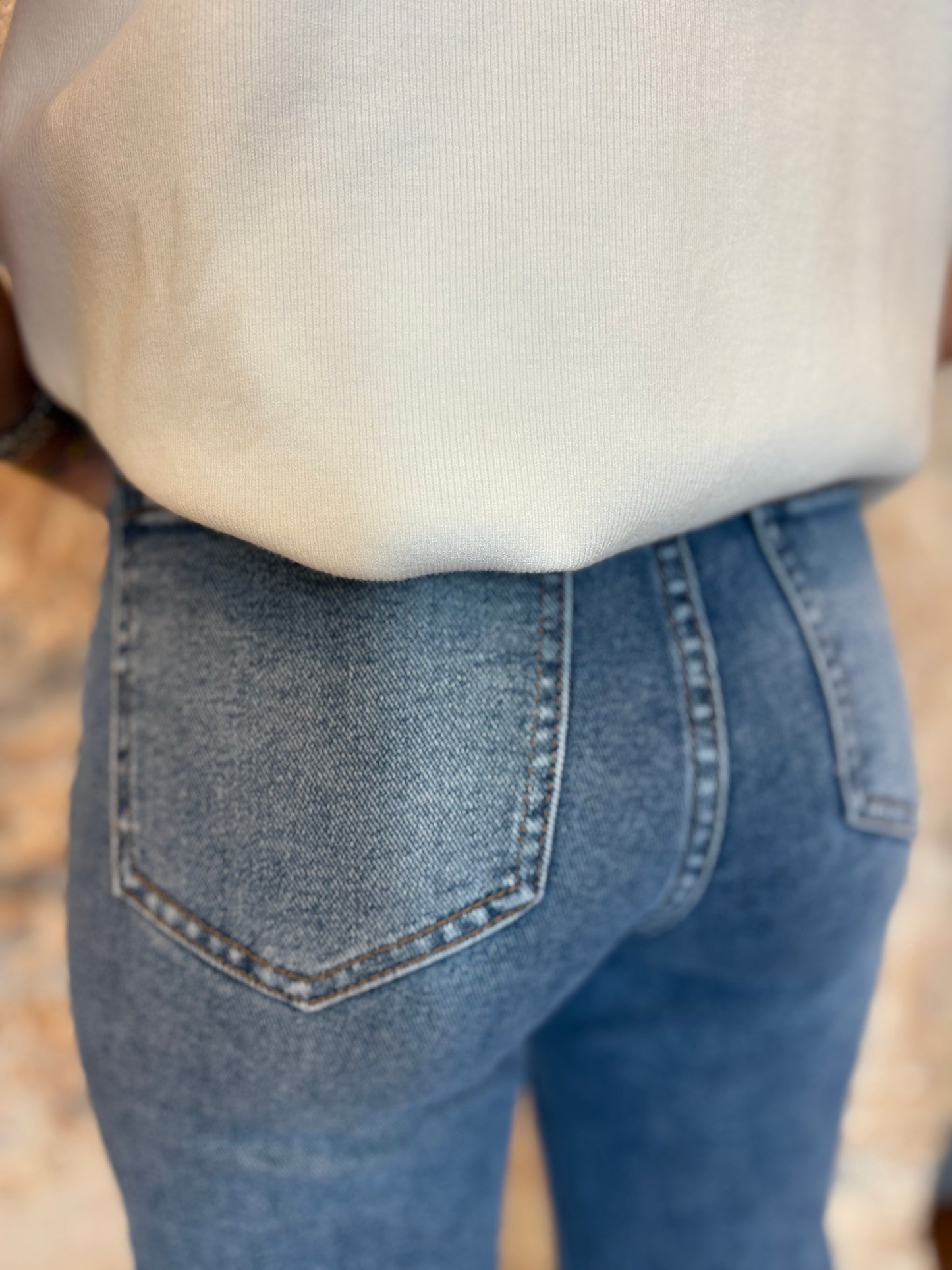 JEANS WIDE LEG OCURO