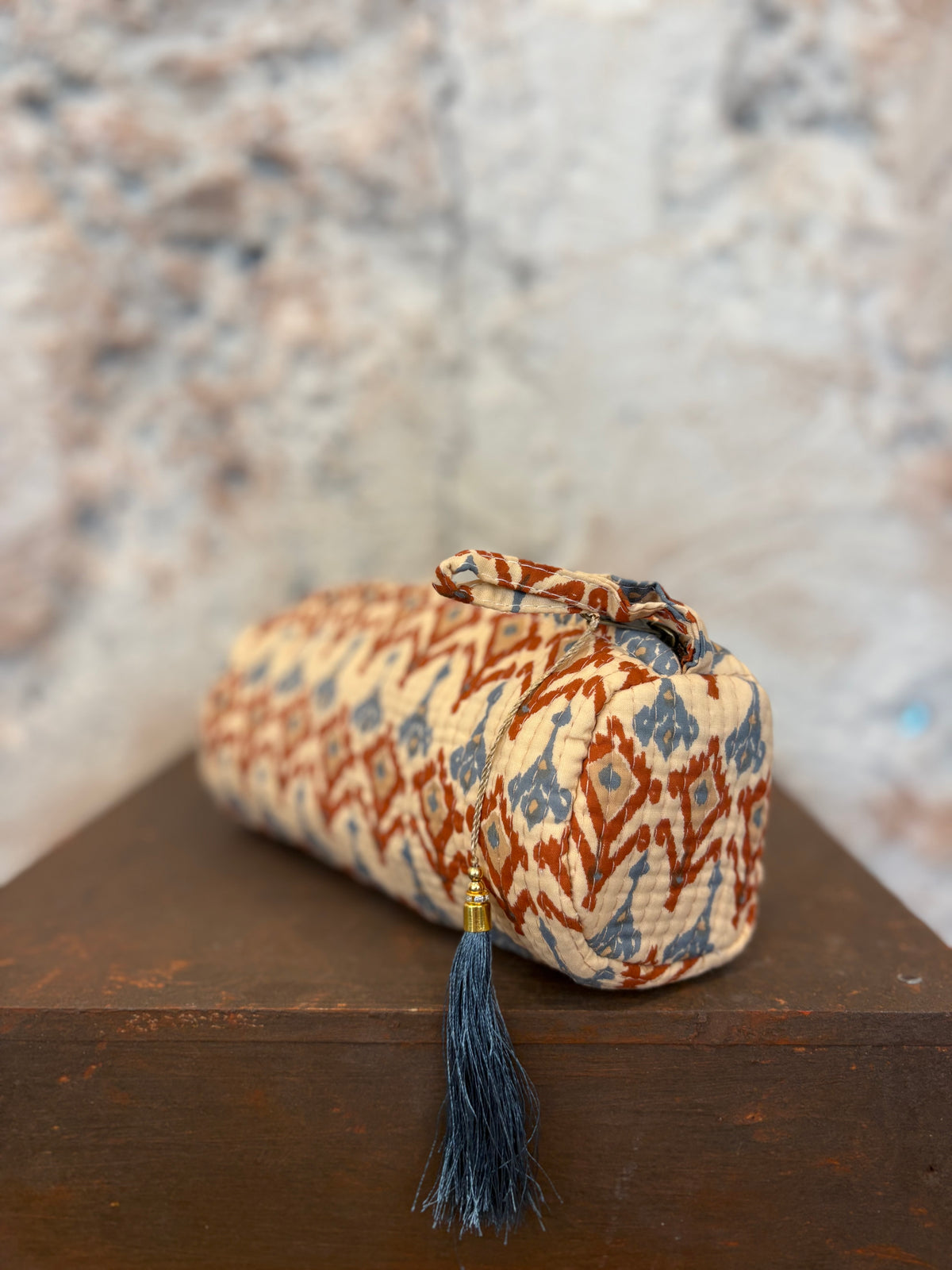 ESTUCHE GRANDE ESTAMPADO TEJA