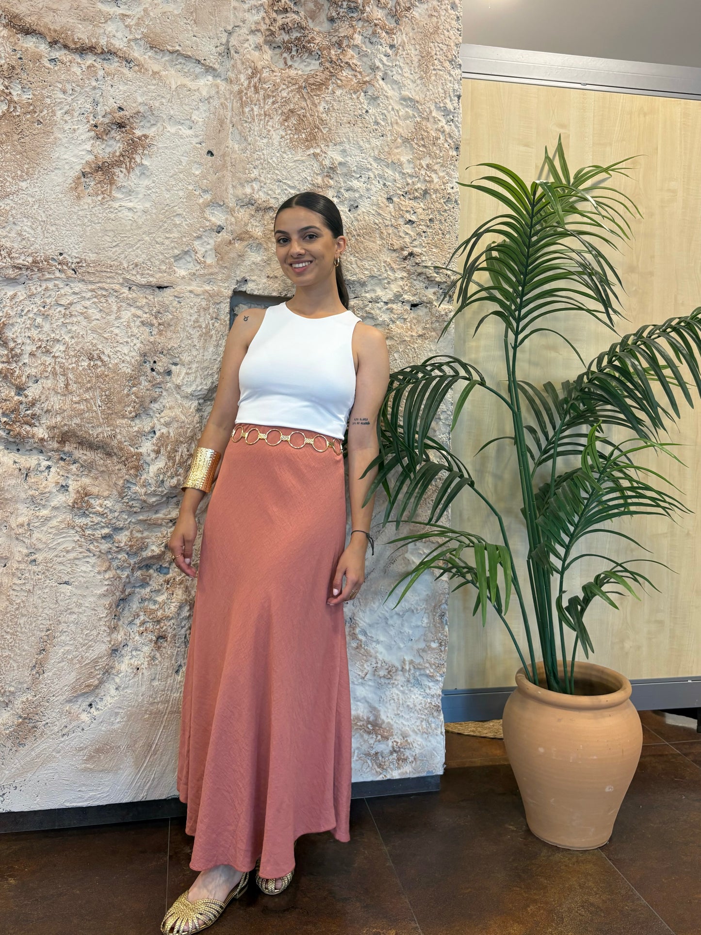 FALDA LARGA CORAL