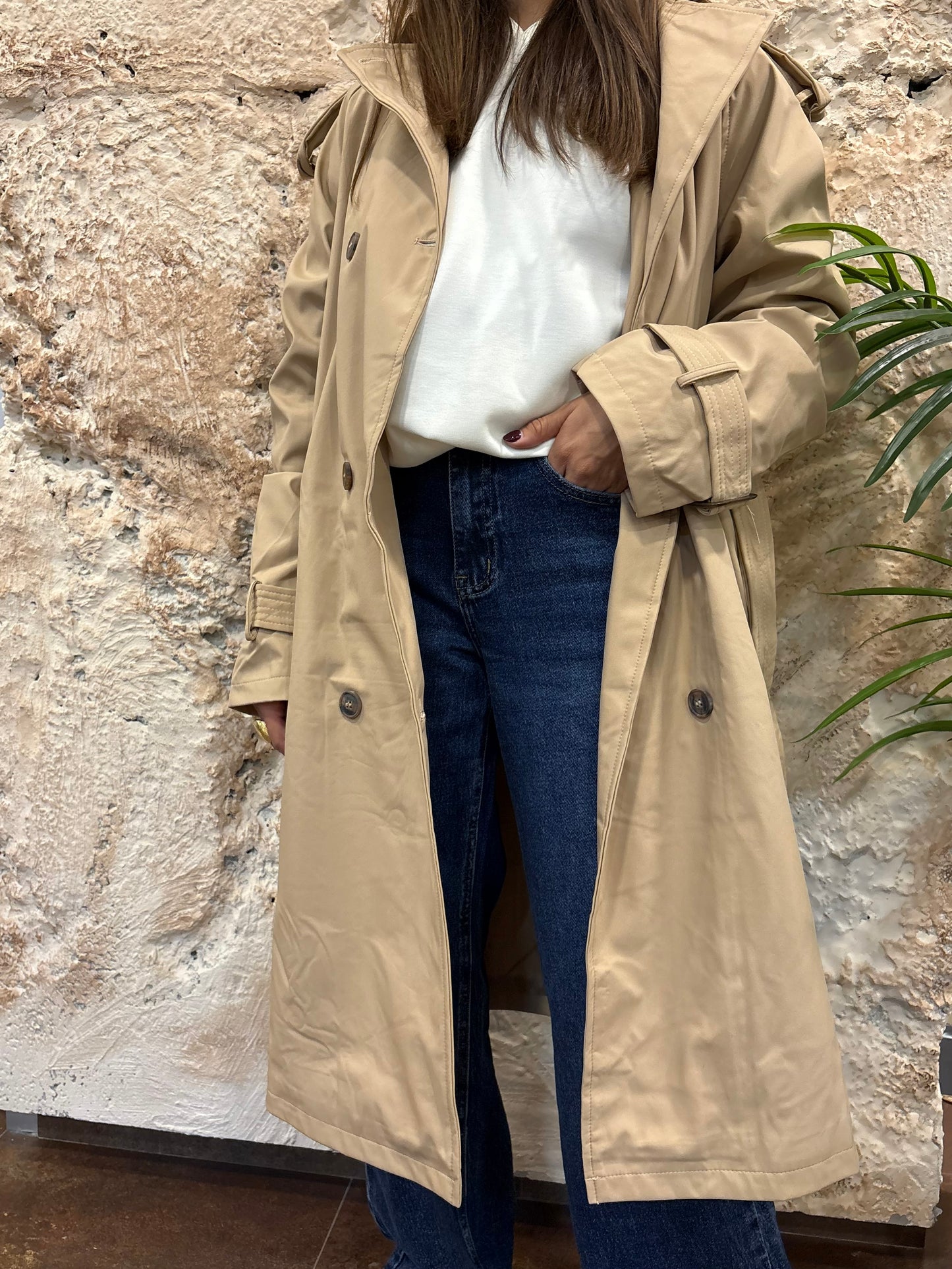 GABARDINA TRENCH CAMEL