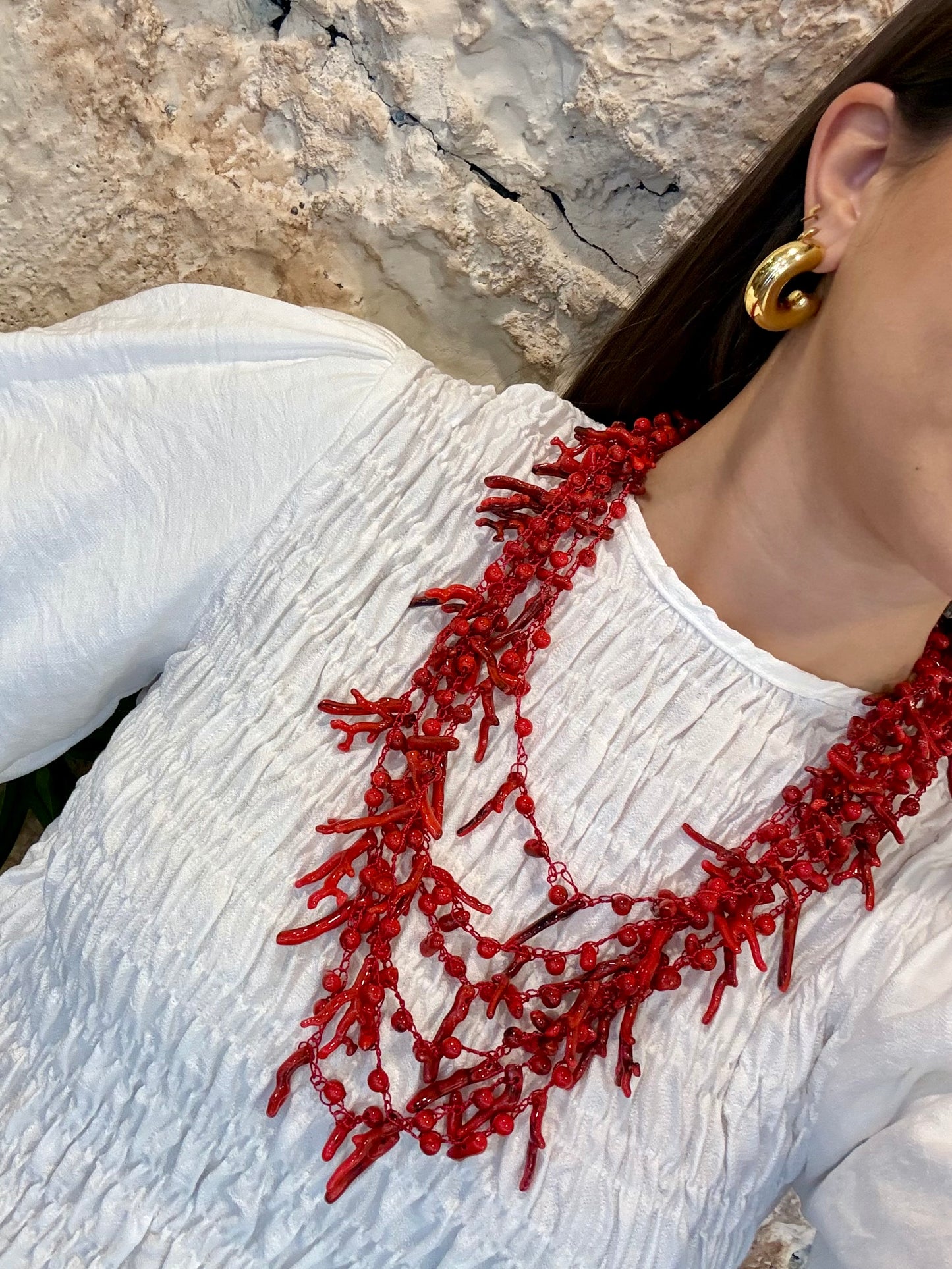 COLLAR CORALES ROJO