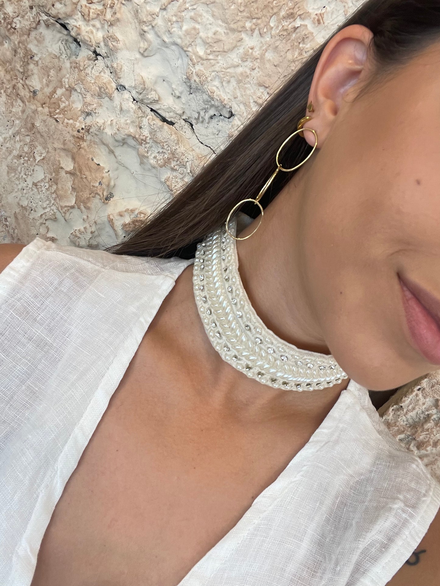 CHOCKER BLANCO GRUESO