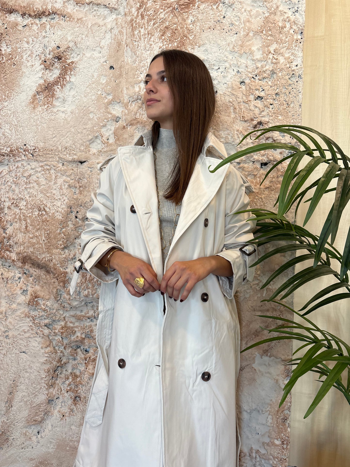 GABARDINA TRENCH BEIGE