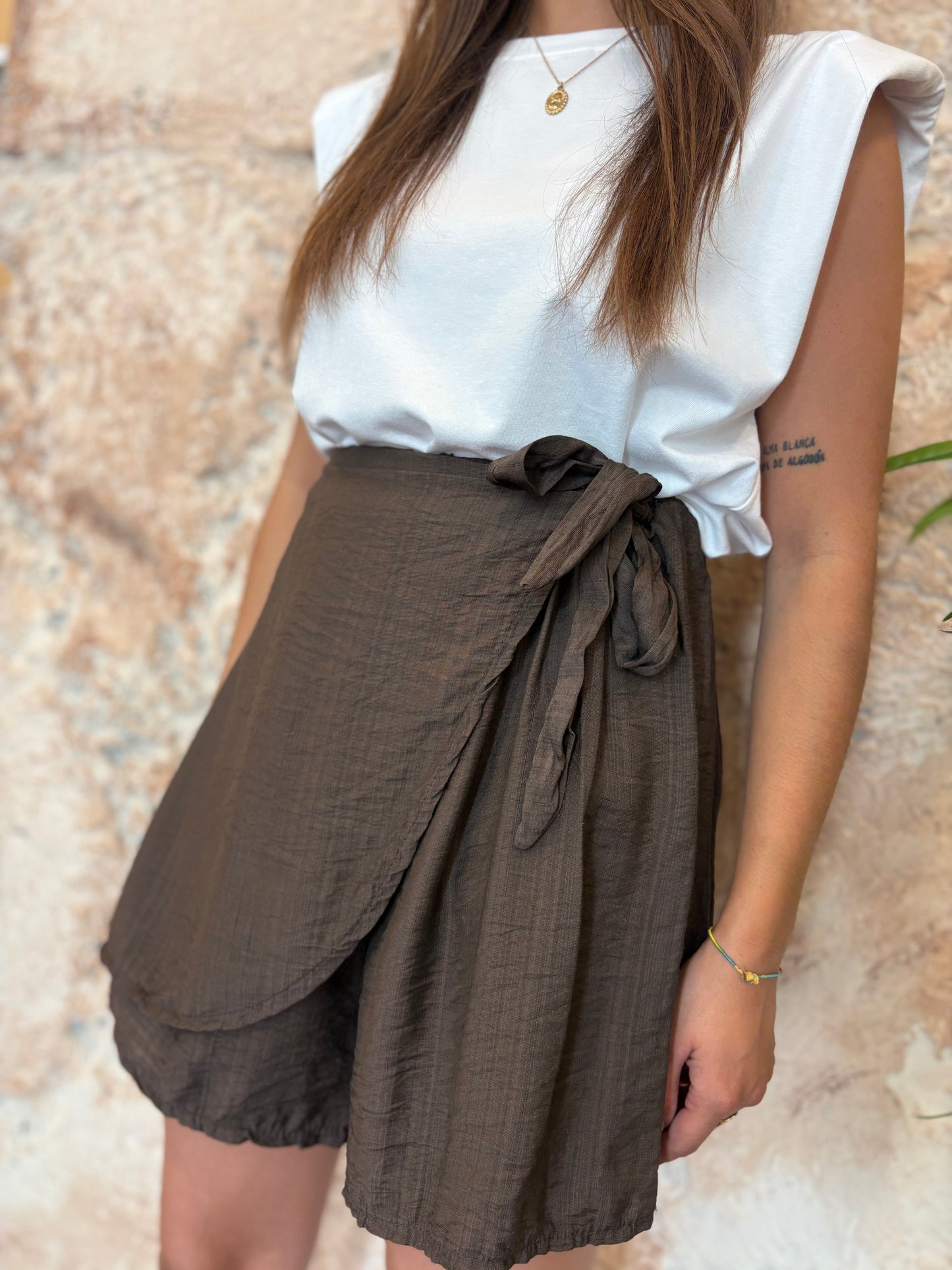 FALDA PANTALÓN MARRÓN