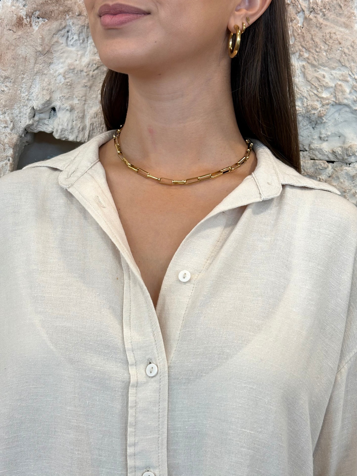 COLLAR CADENA RECTANGULAR