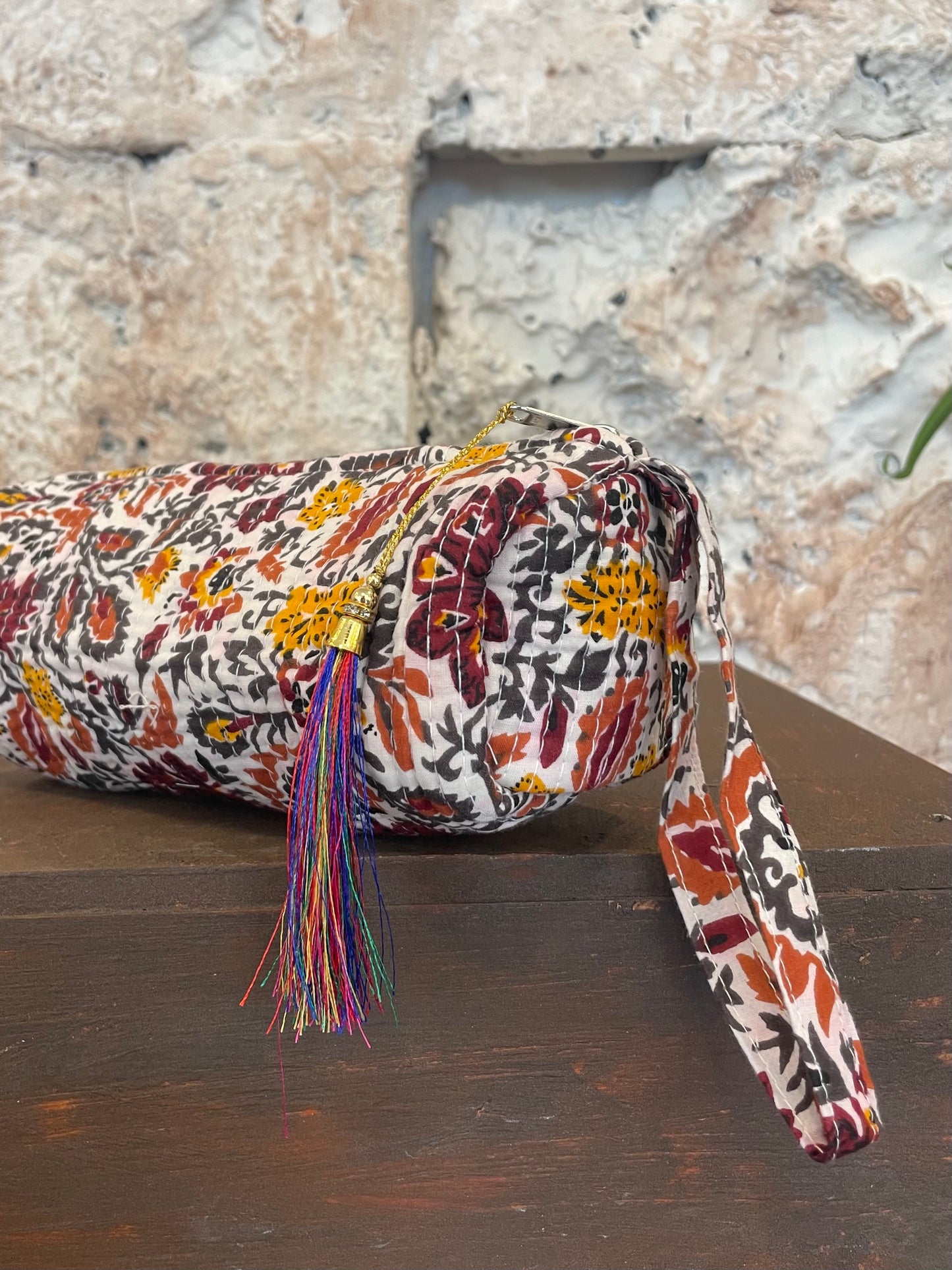 ESTUCHE ESTAMPADO TEJA