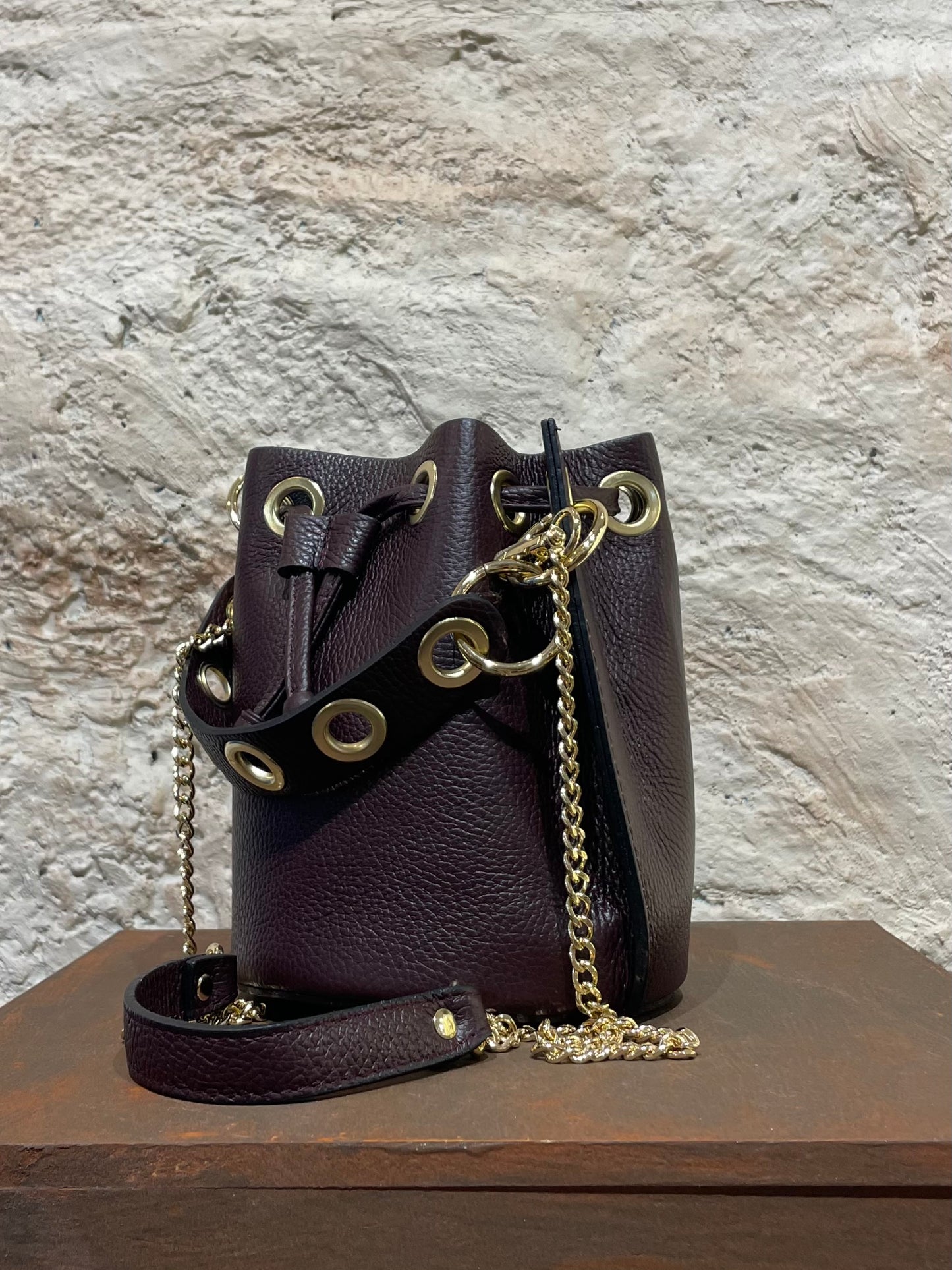 BOMBONERA PIEL MARRÓN