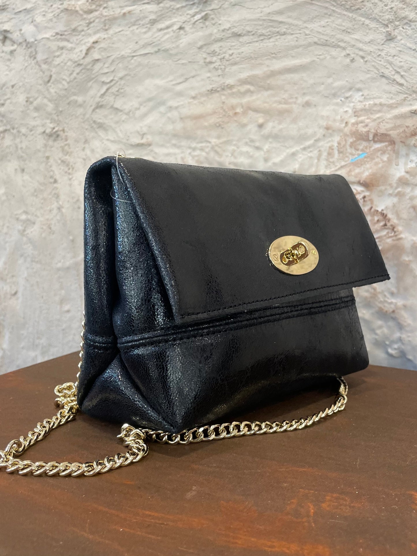 BANDOLERA PIEL NEGRO