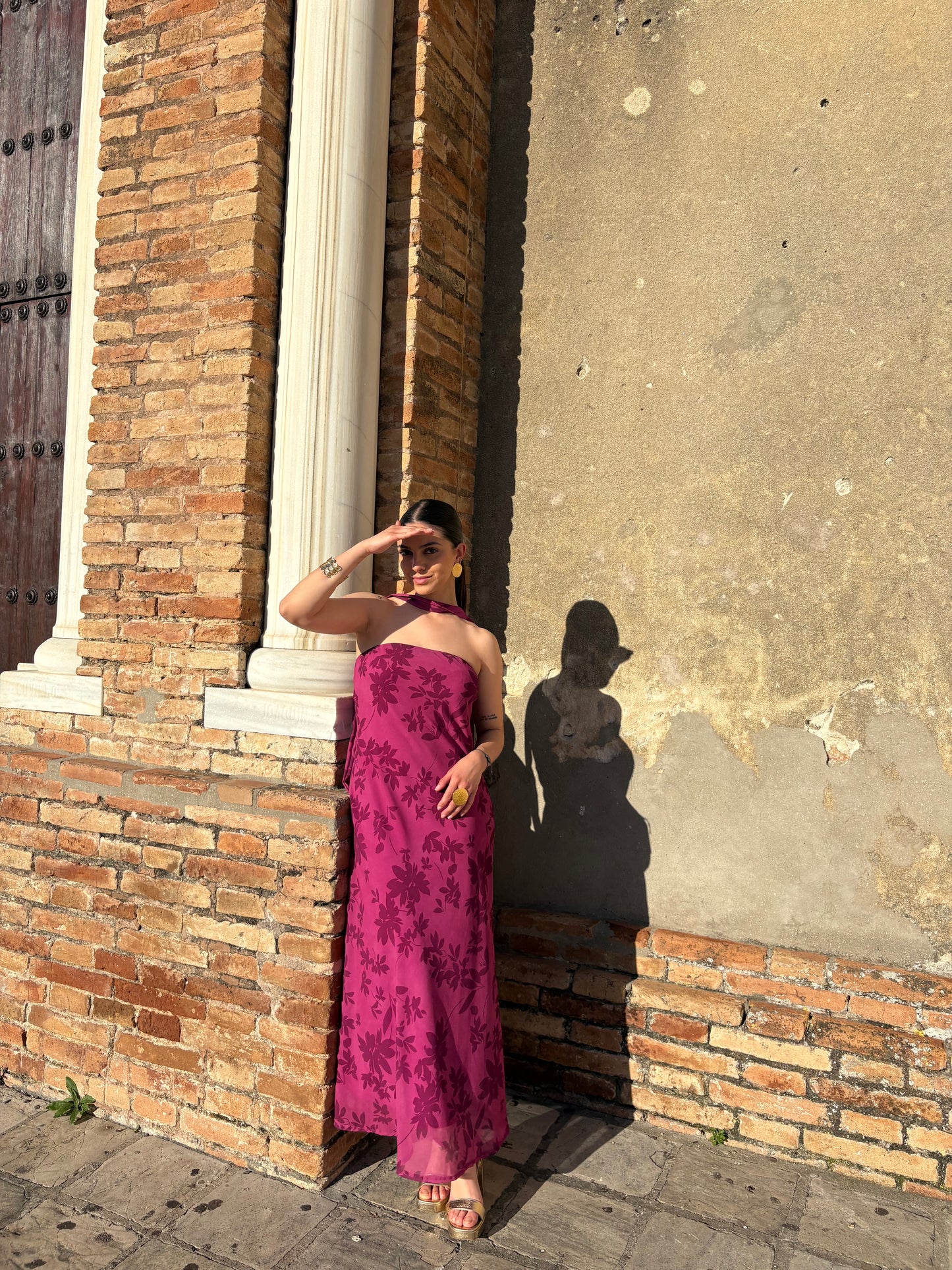 VESTIDO ESTAMPADO FLORAL BUGANVILLA