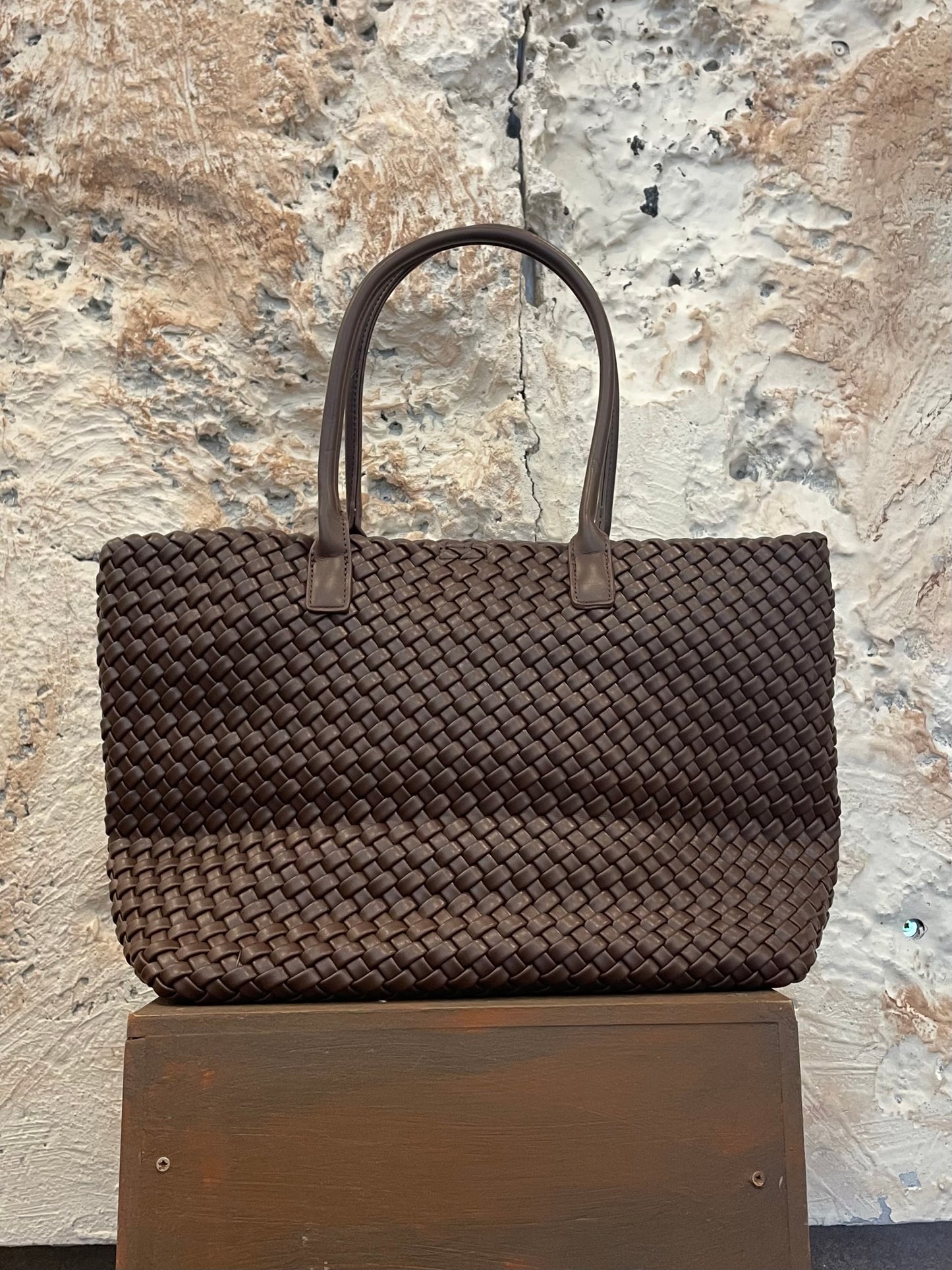 SHOPPER TRENZADO MARRÓN